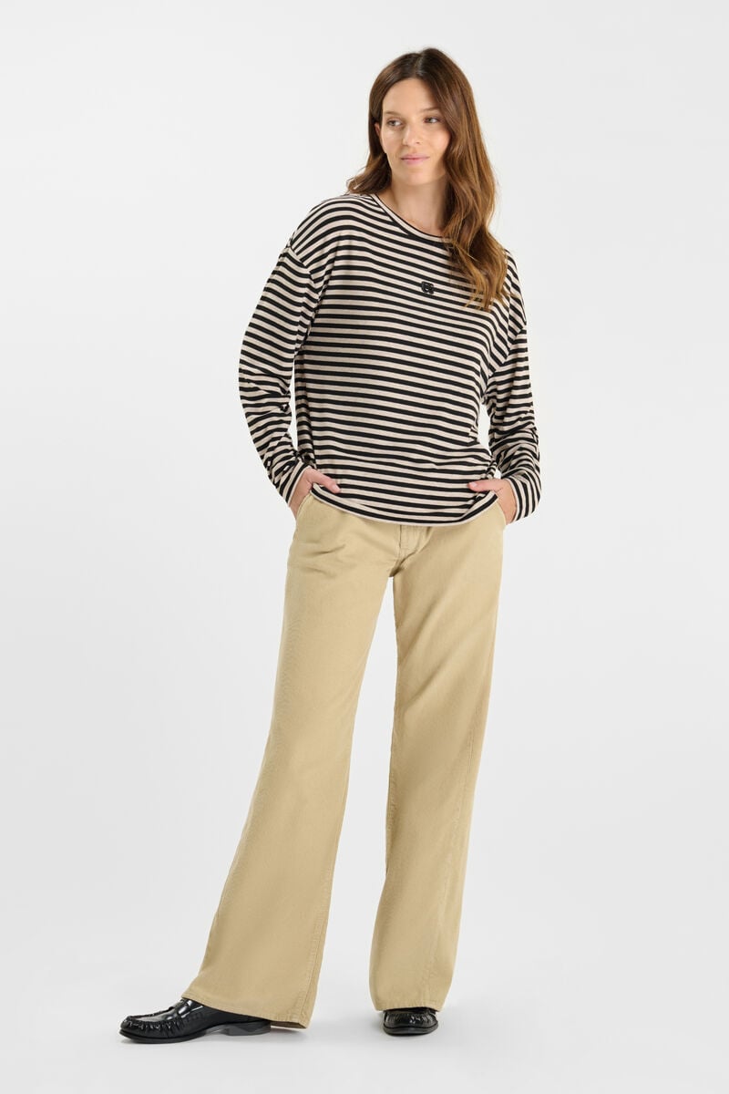 Tommy Badge T-shirt LE TEMPS DES CERISES Black