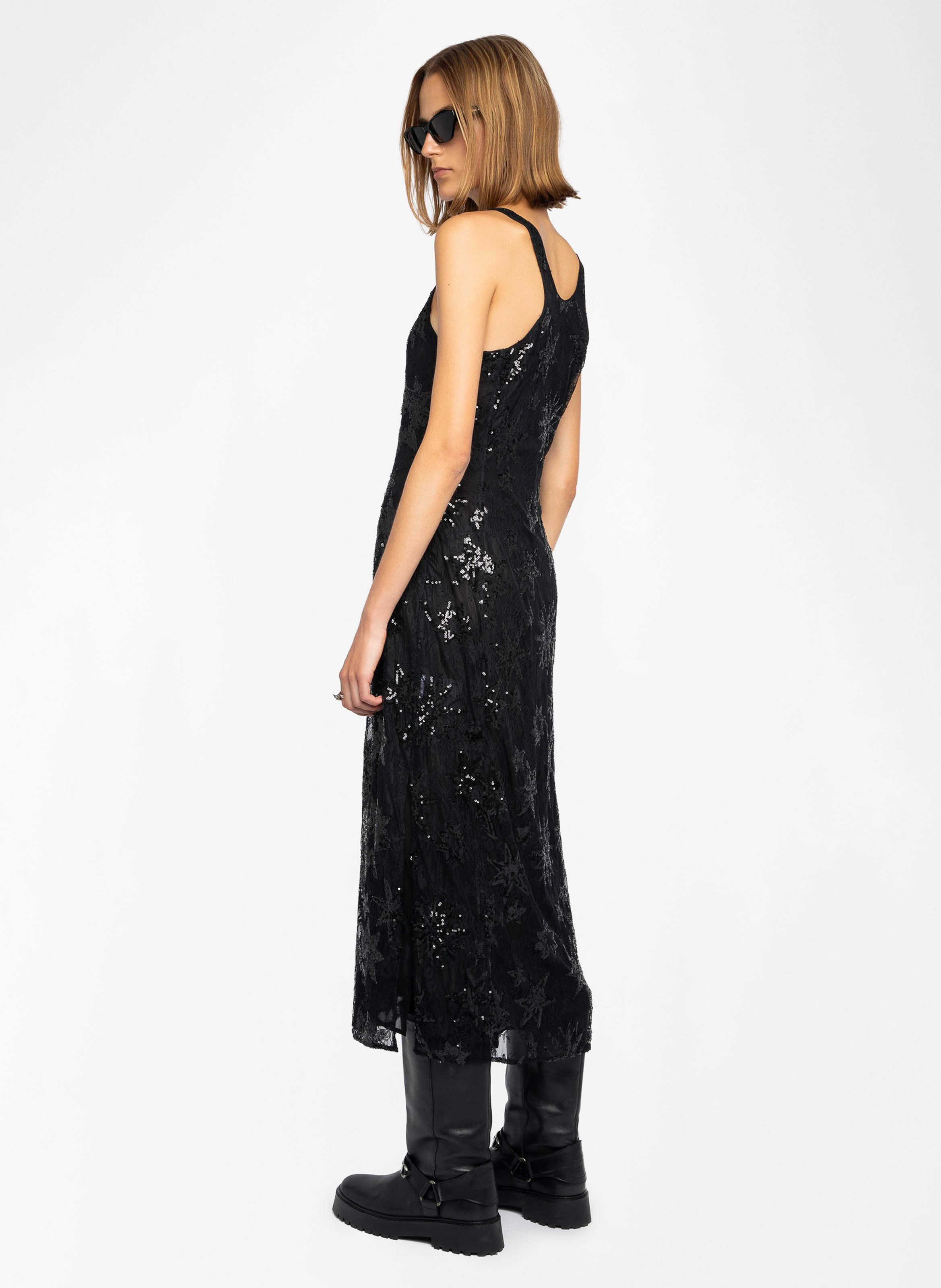 Robe longue évasée à sequins ZADIG&VOLTAIRE Noir