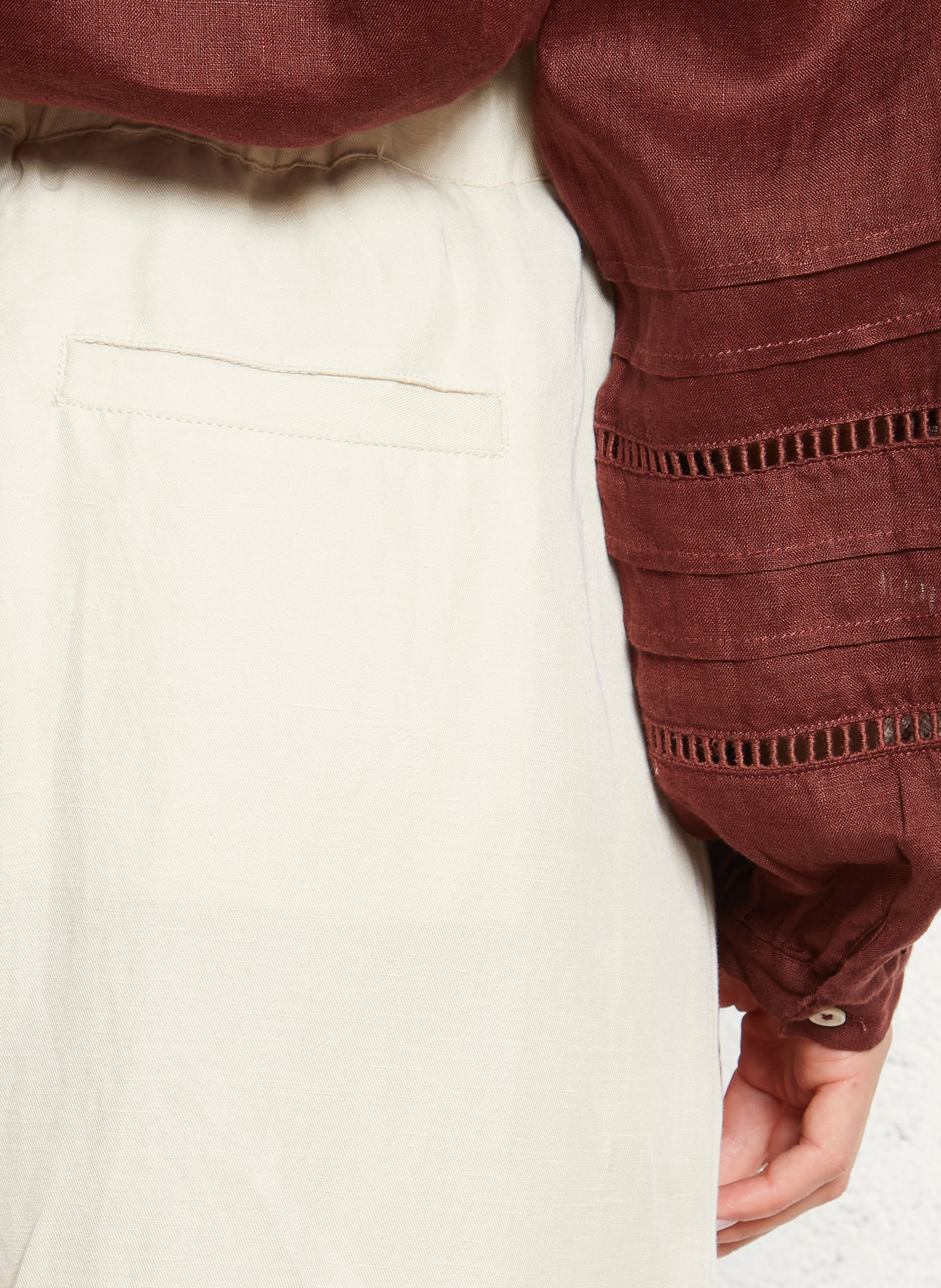 Azawood high-waisted wide-leg trousers JC SOPHIE Beige