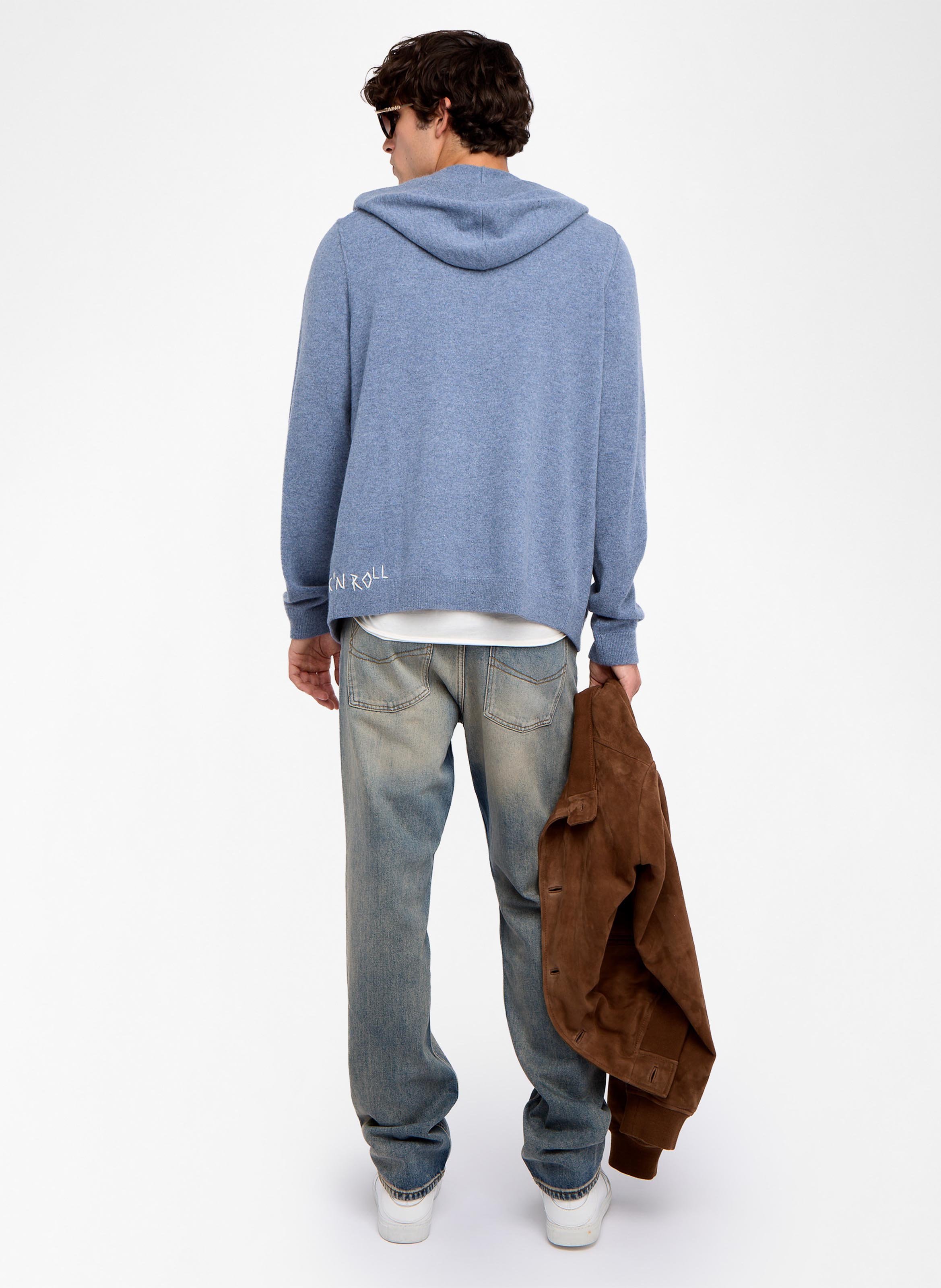 Straight wool and cashmere hooded vest ZADIG&VOLTAIRE Blue