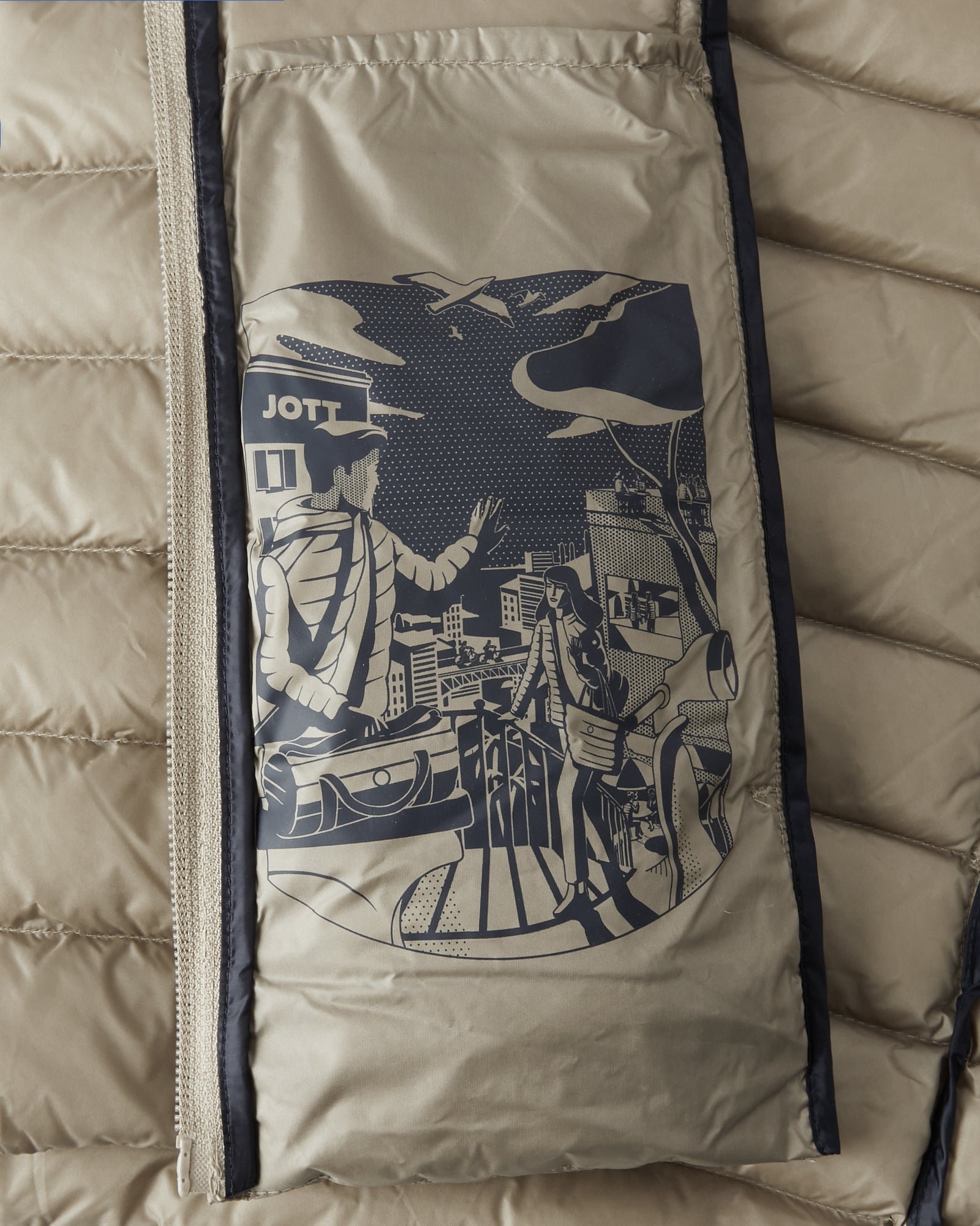 Lightweight sleeveless puffer jacket Mali JOTT Beige