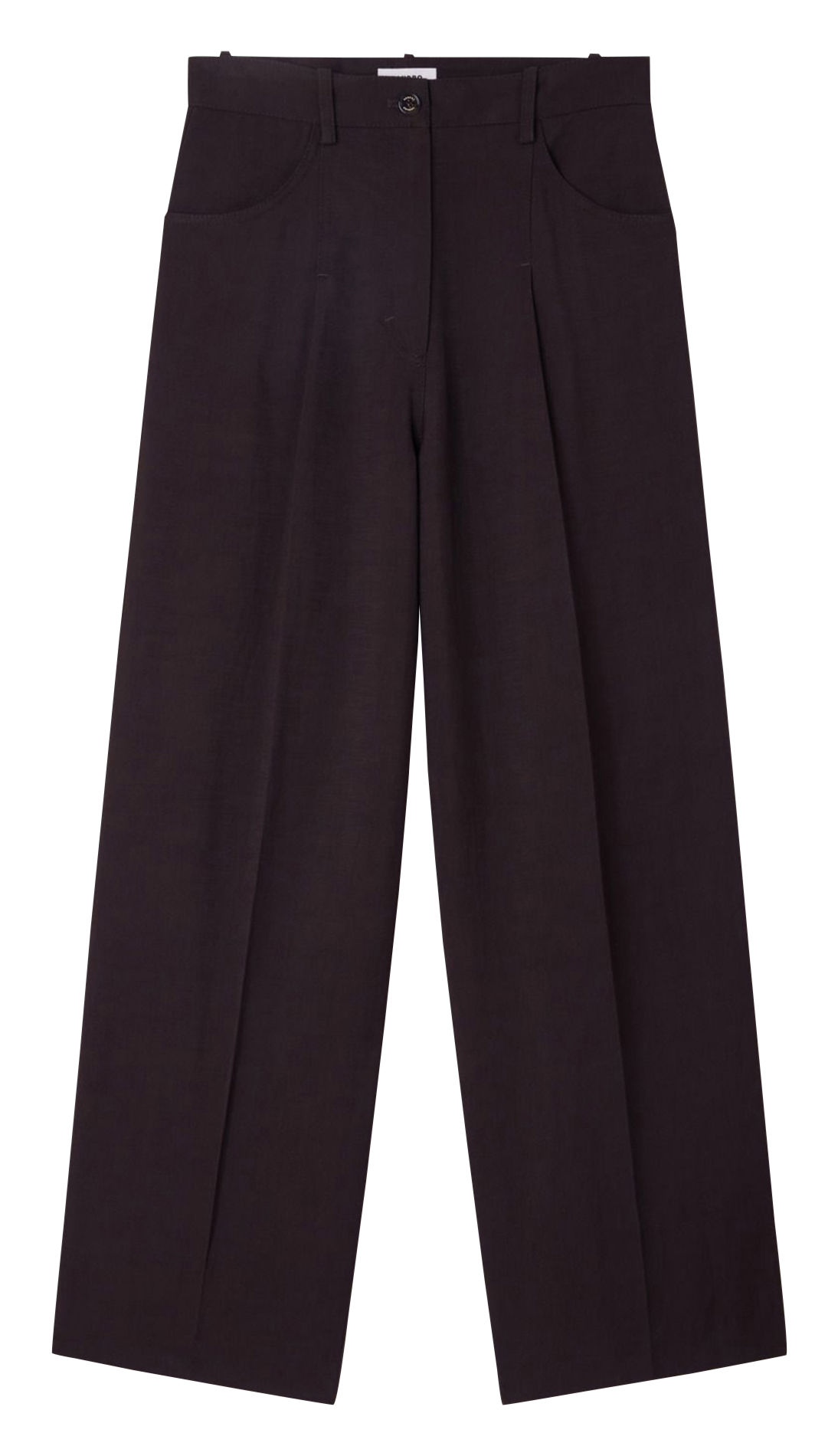 Wijde broek met bretels SANDRO Bruin