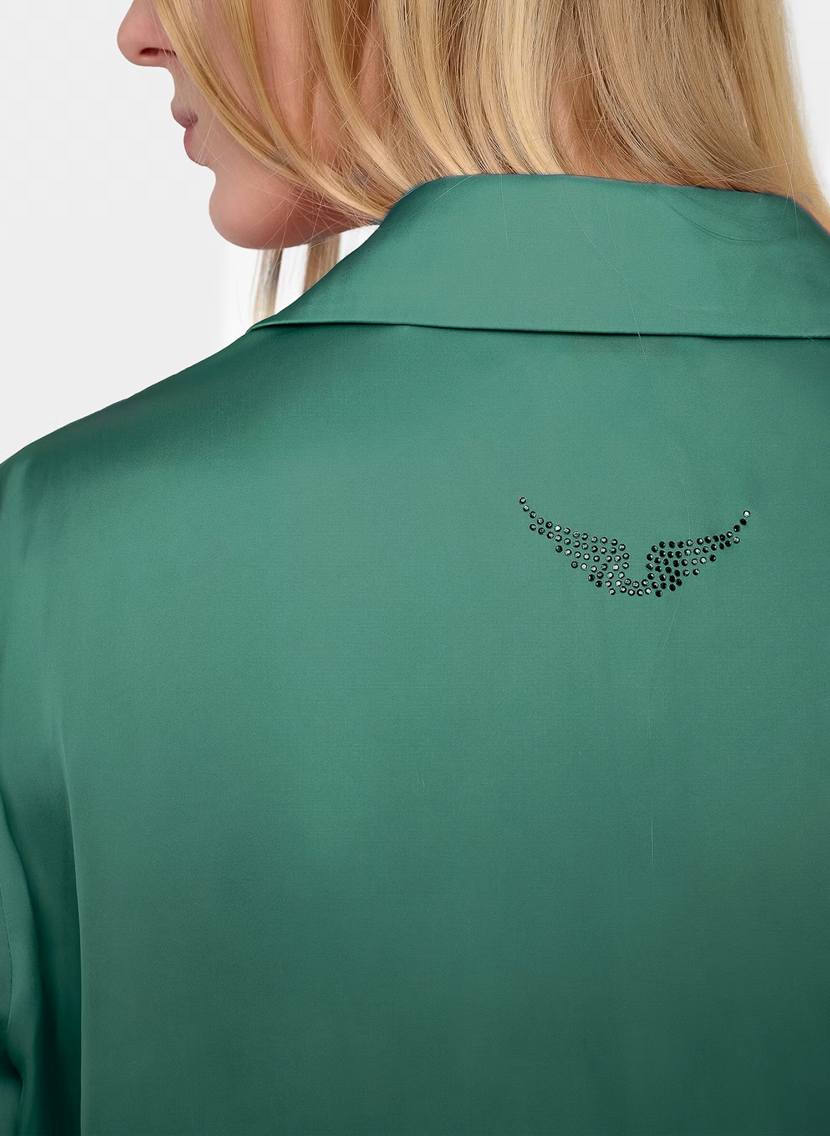 Satijnen blouse met rechte pasvorm ZADIG&VOLTAIRE Groen