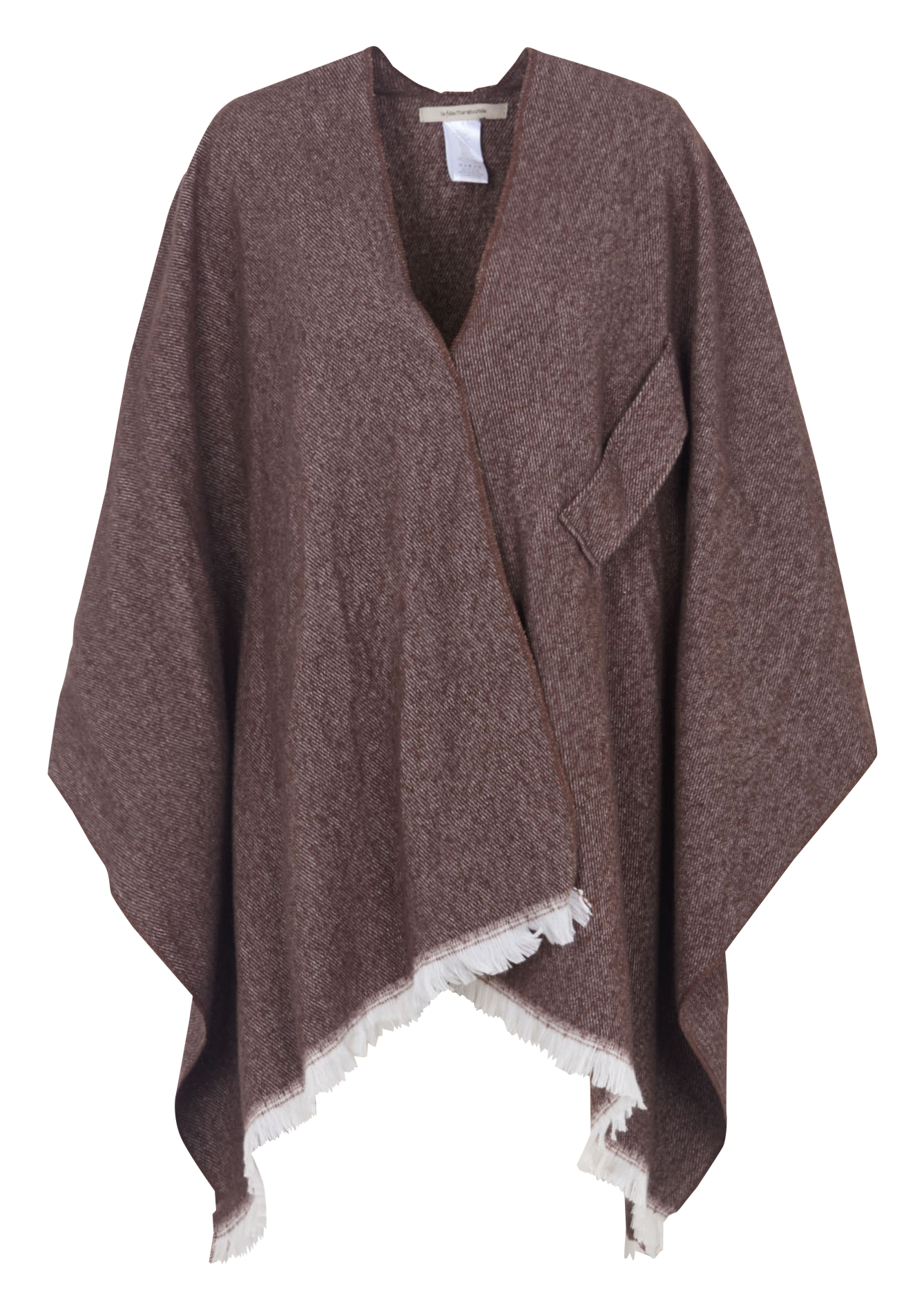 Poncho oversize LA FEE MARABOUTEE Marron