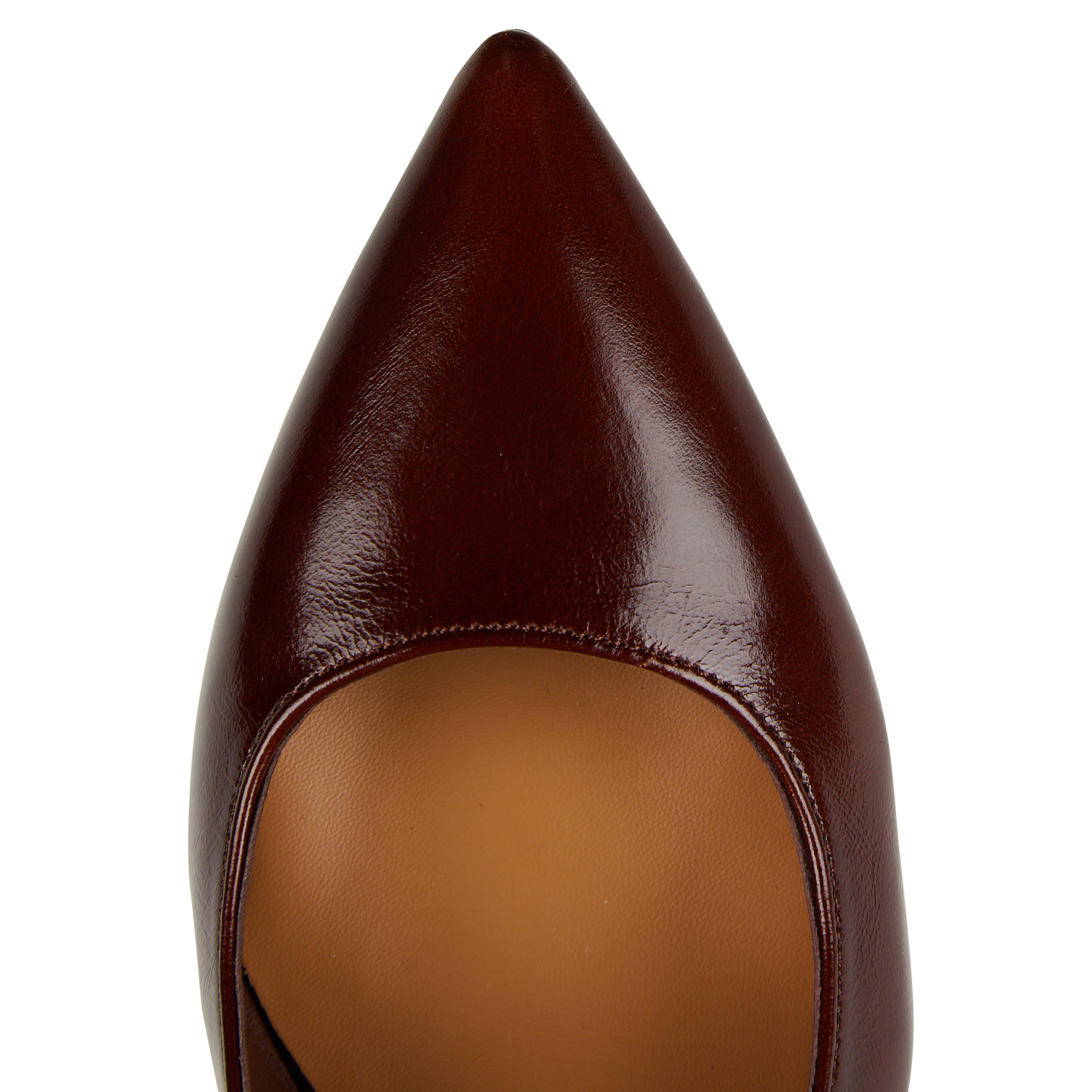 Slingback-Pumps aus Lackleder BOCAGE Braun