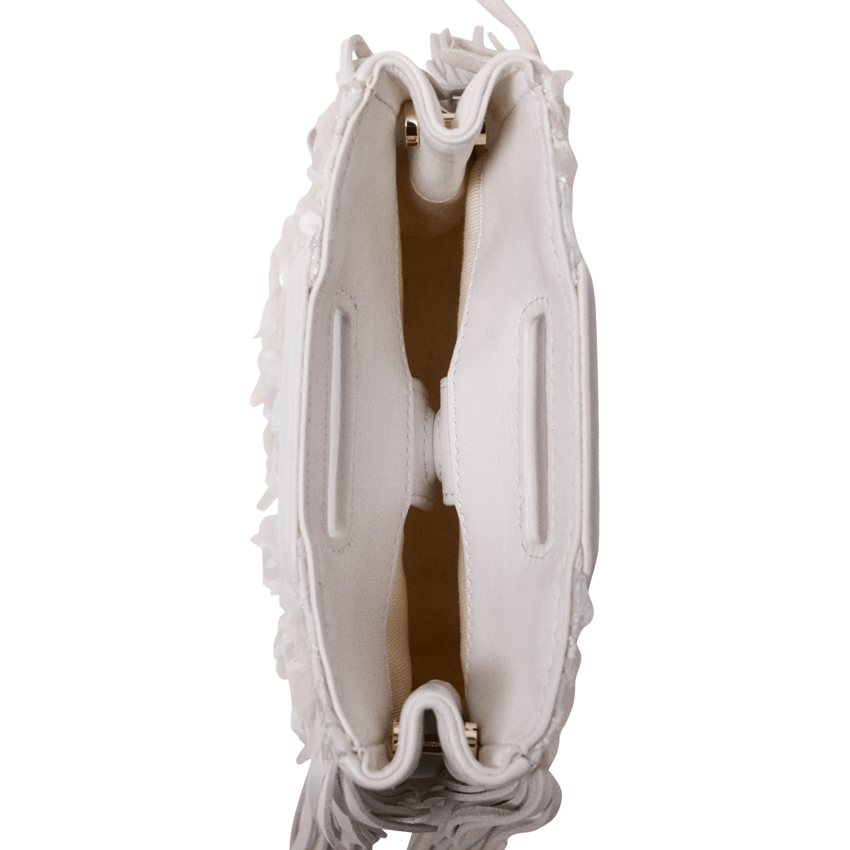 Schoudertas met lovertjes MAJE Wit