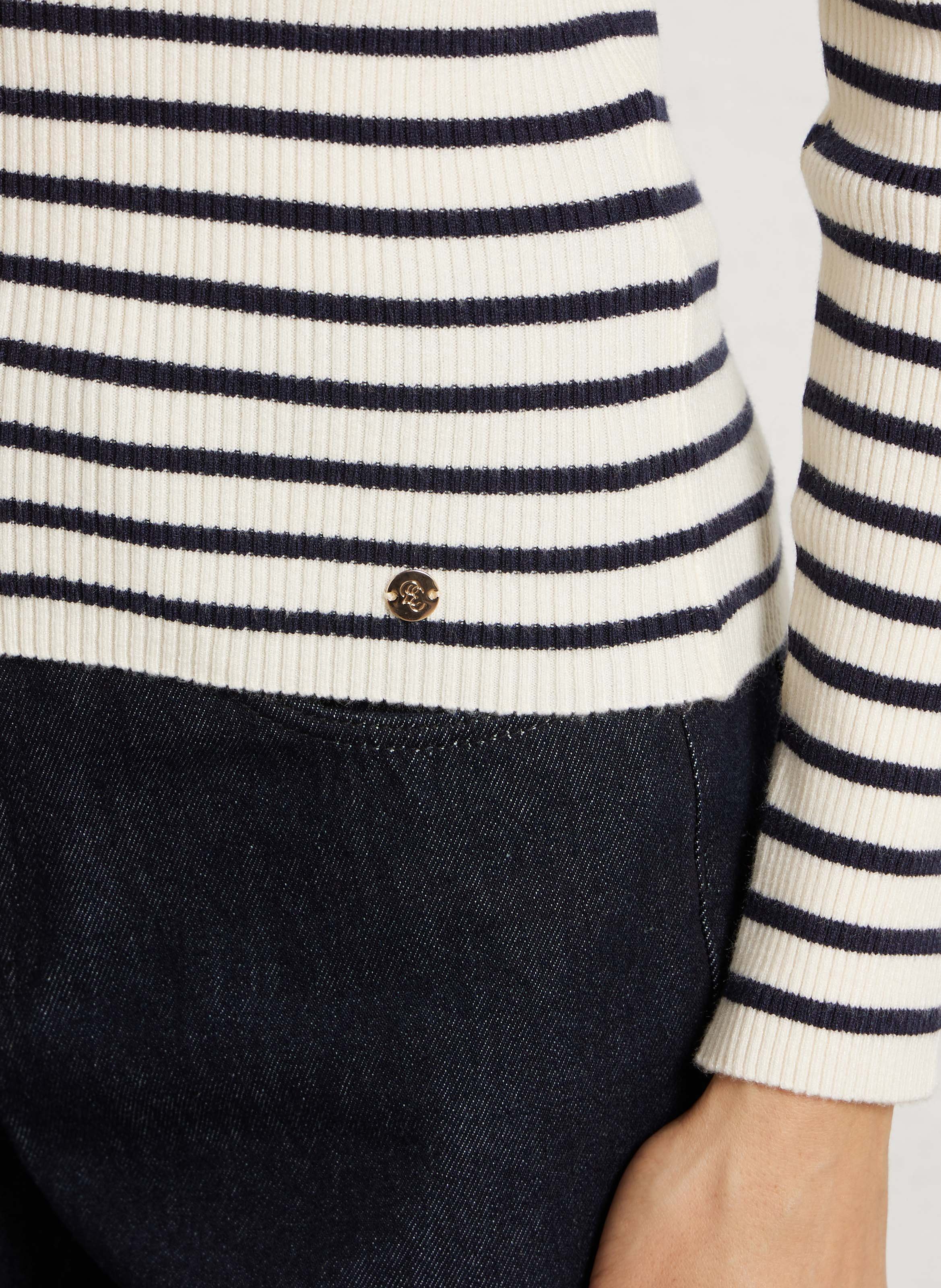 Marinestreepvest met ronde hals LA PETITE ETOILE Blauw