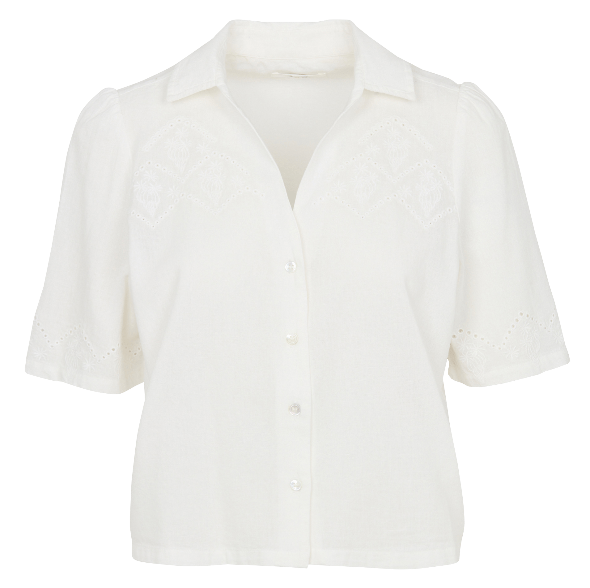 Recht overhemd van katoen en lijn DES PETITS HAUTS