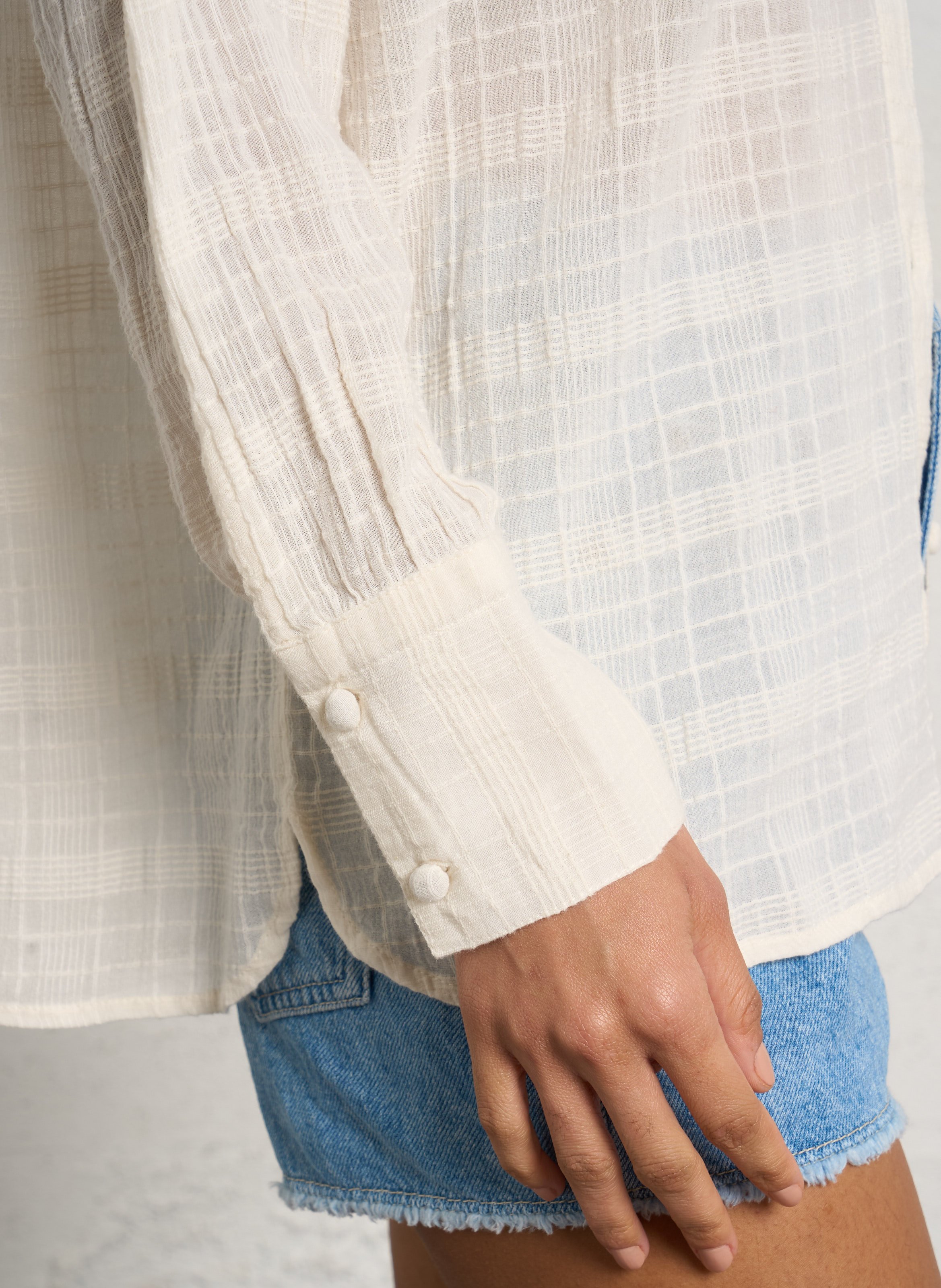 Cotton tunic collar blouse HOD PARIS Beige