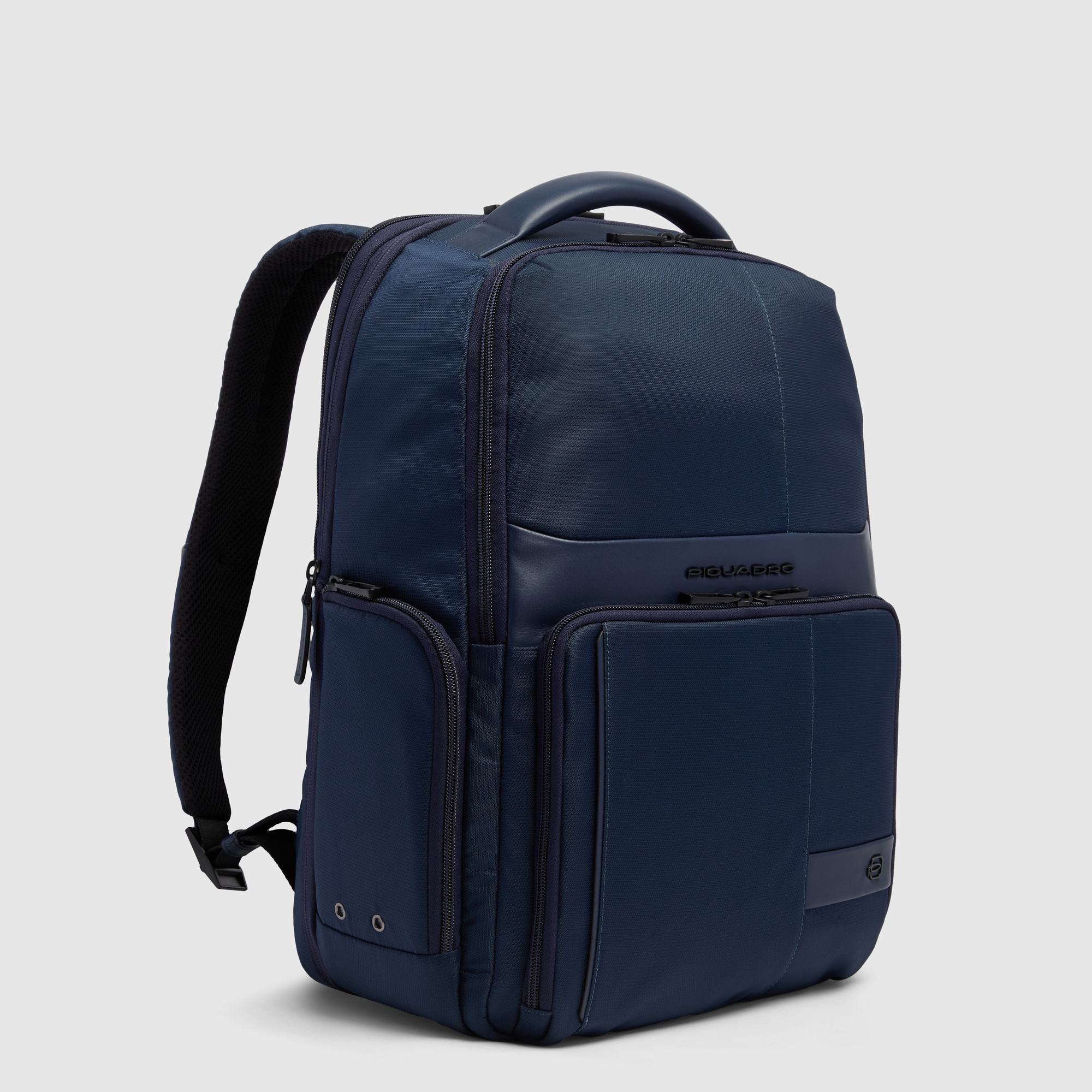 Expandable laptop backpack for 15.6" computer PIQUADRO Blue