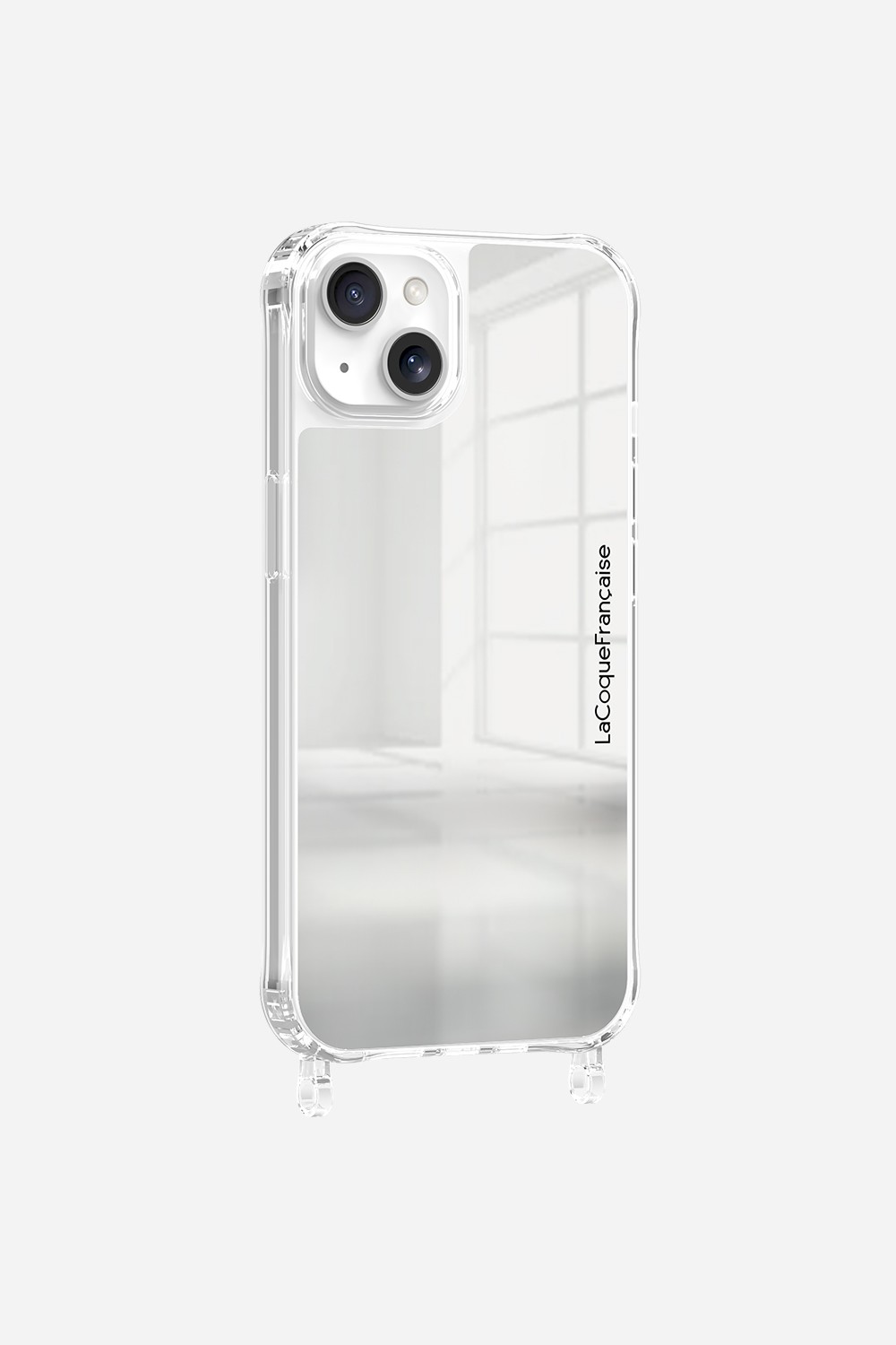 Mirror phone case with rings for iPhone 14 Plus LA COQUE FRANCAISE Silver