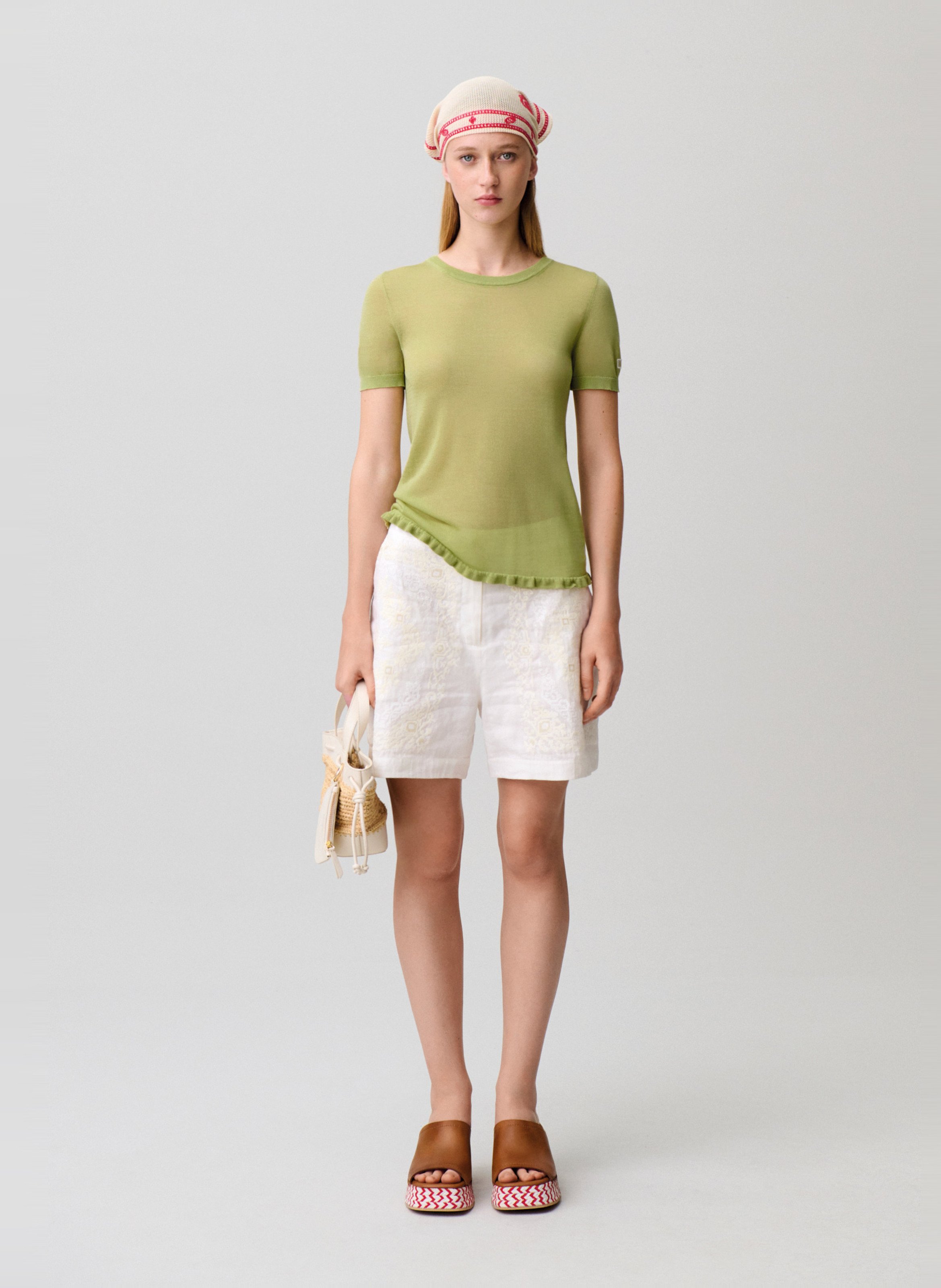 Pull ajusté col rond CLAUDIE PIERLOT Vert