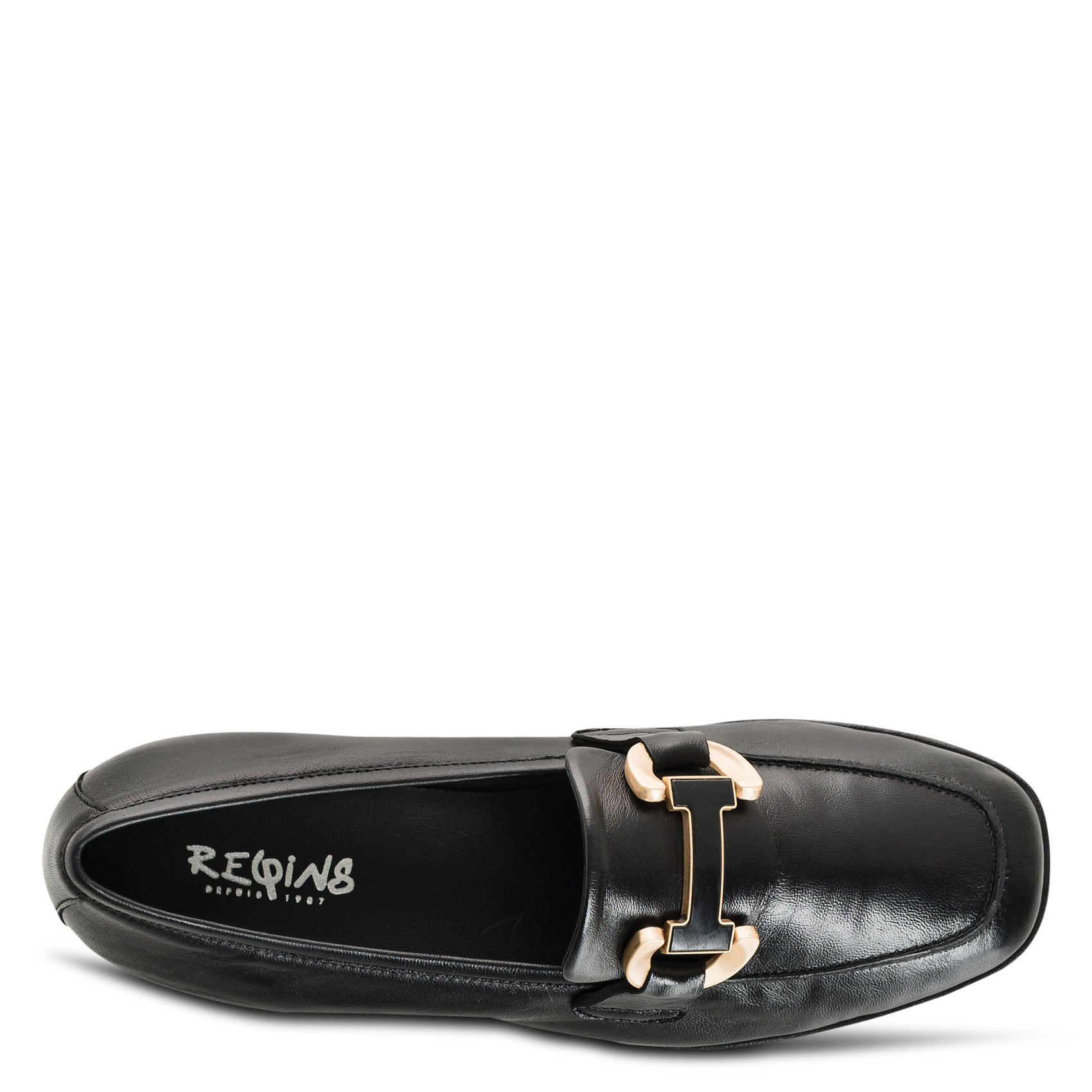 Mocassins en cuir REQINS Noir