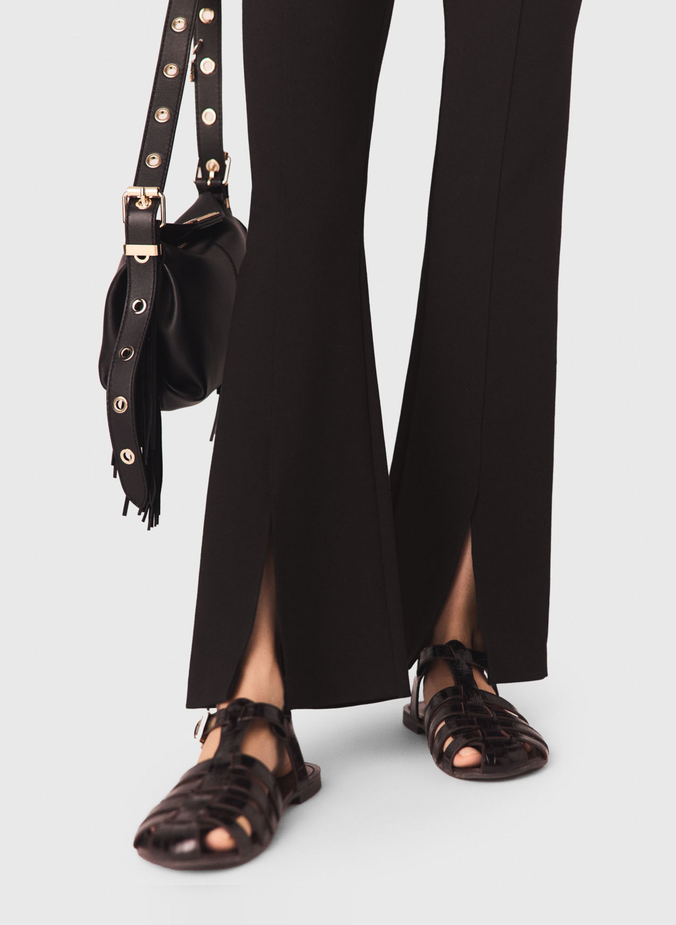 Pantalon flare stretch MAJE Noir
