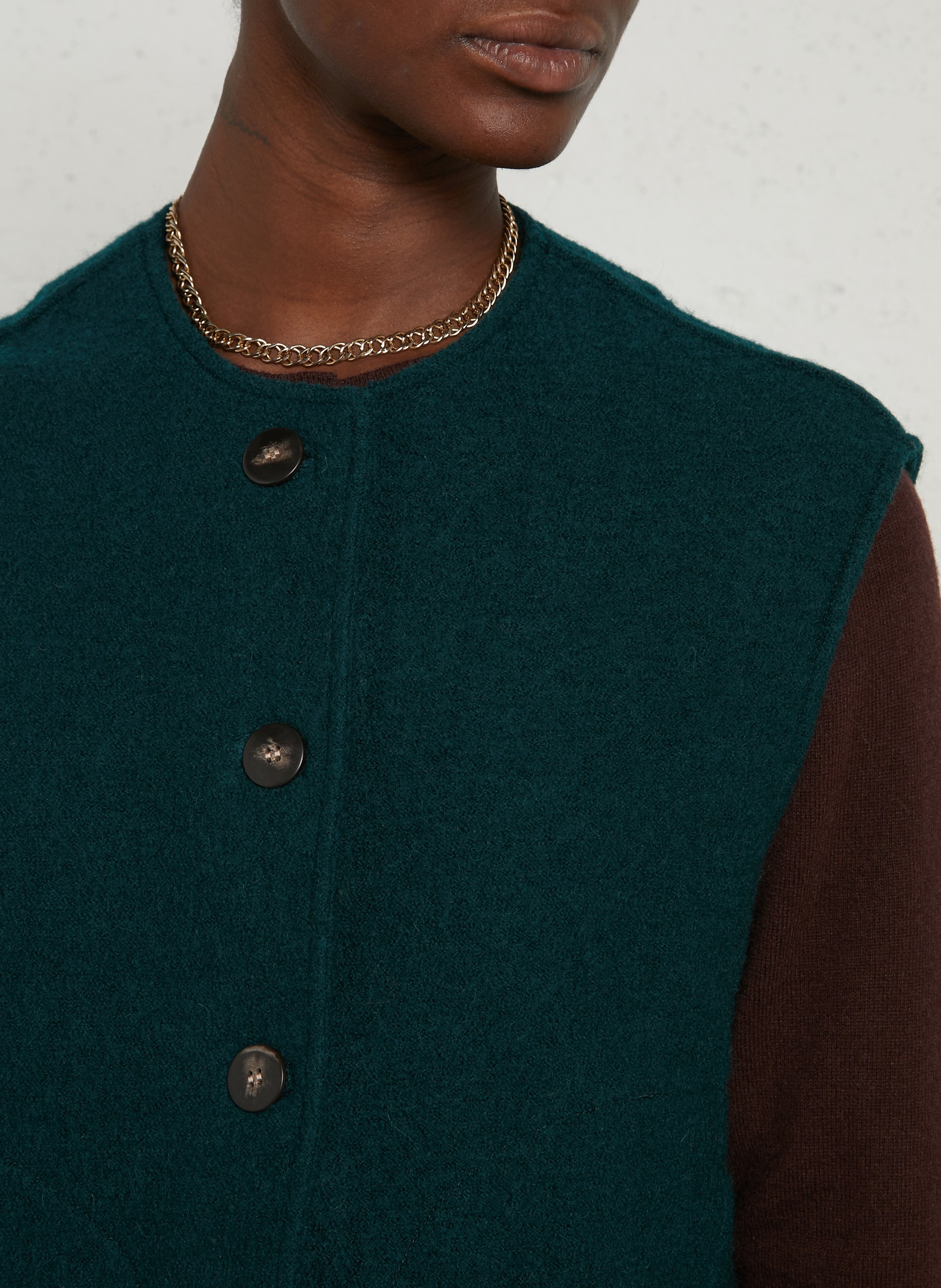 Gilet sans manches en laine NICE THINGS Bleu