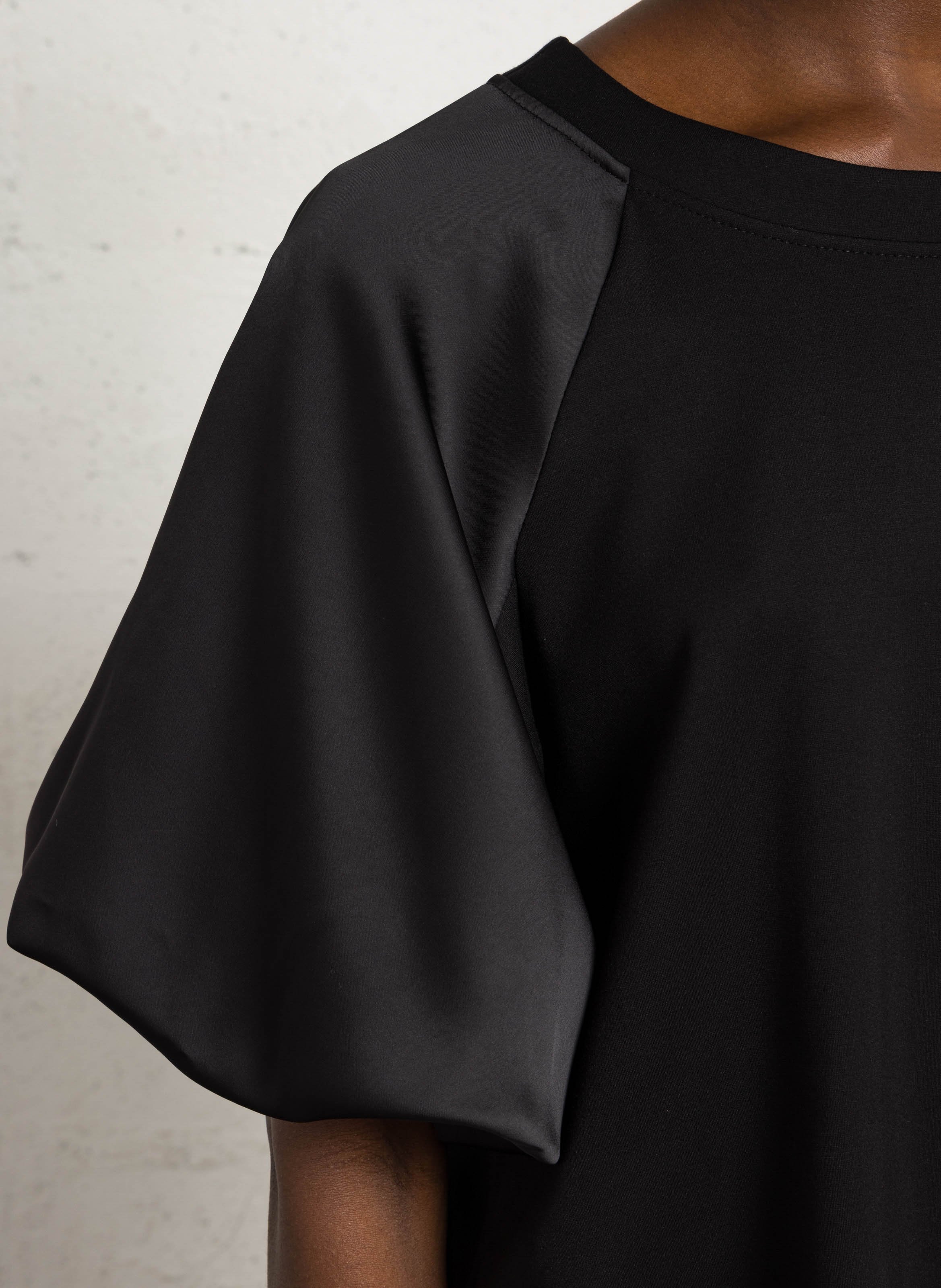 Round neck top with balloon sleeves IMPERIAL Brown