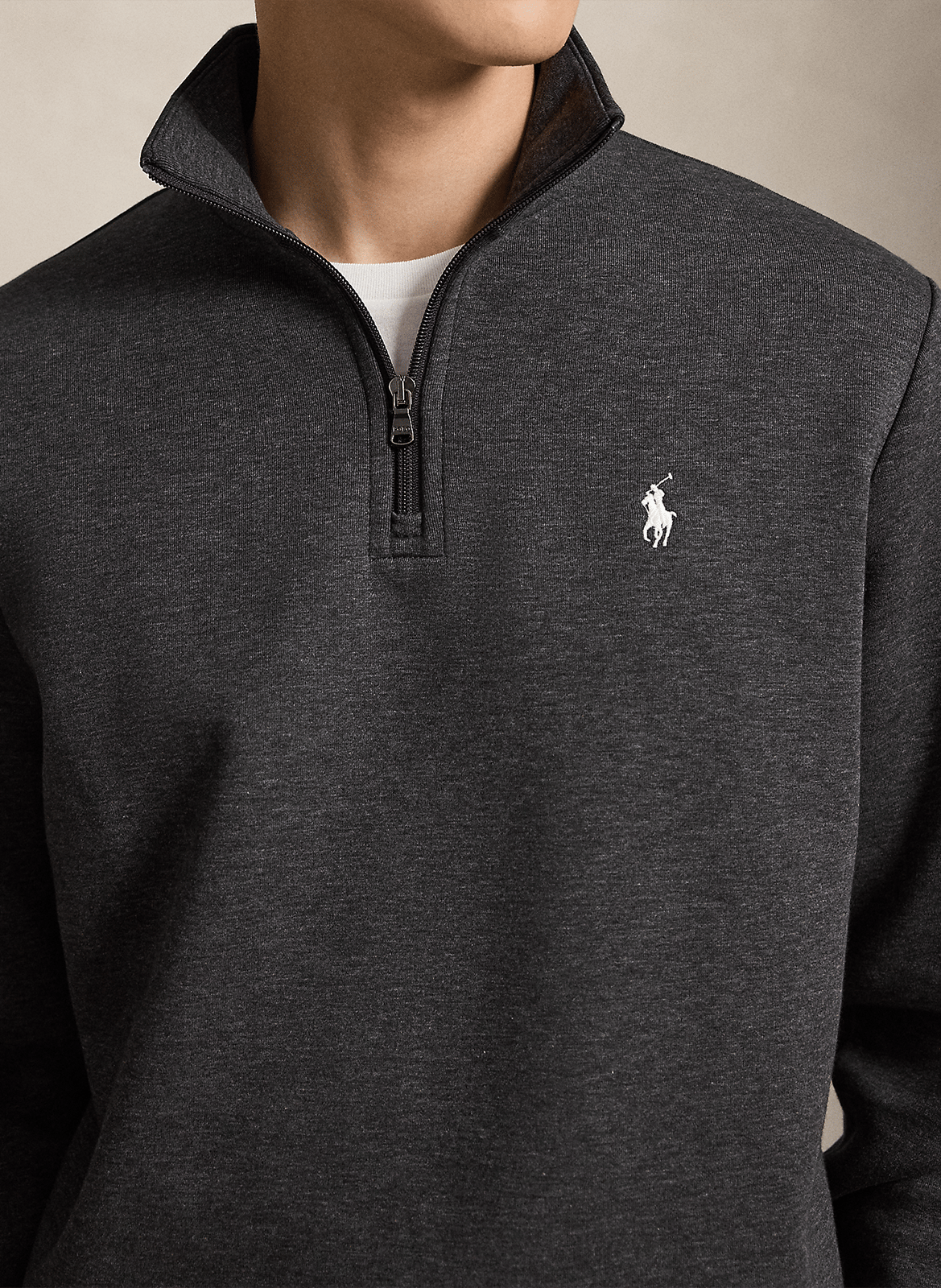 Sweatshirt aus Baumwoll-Mix mit Stehkragen POLO RALPH LAUREN Grau