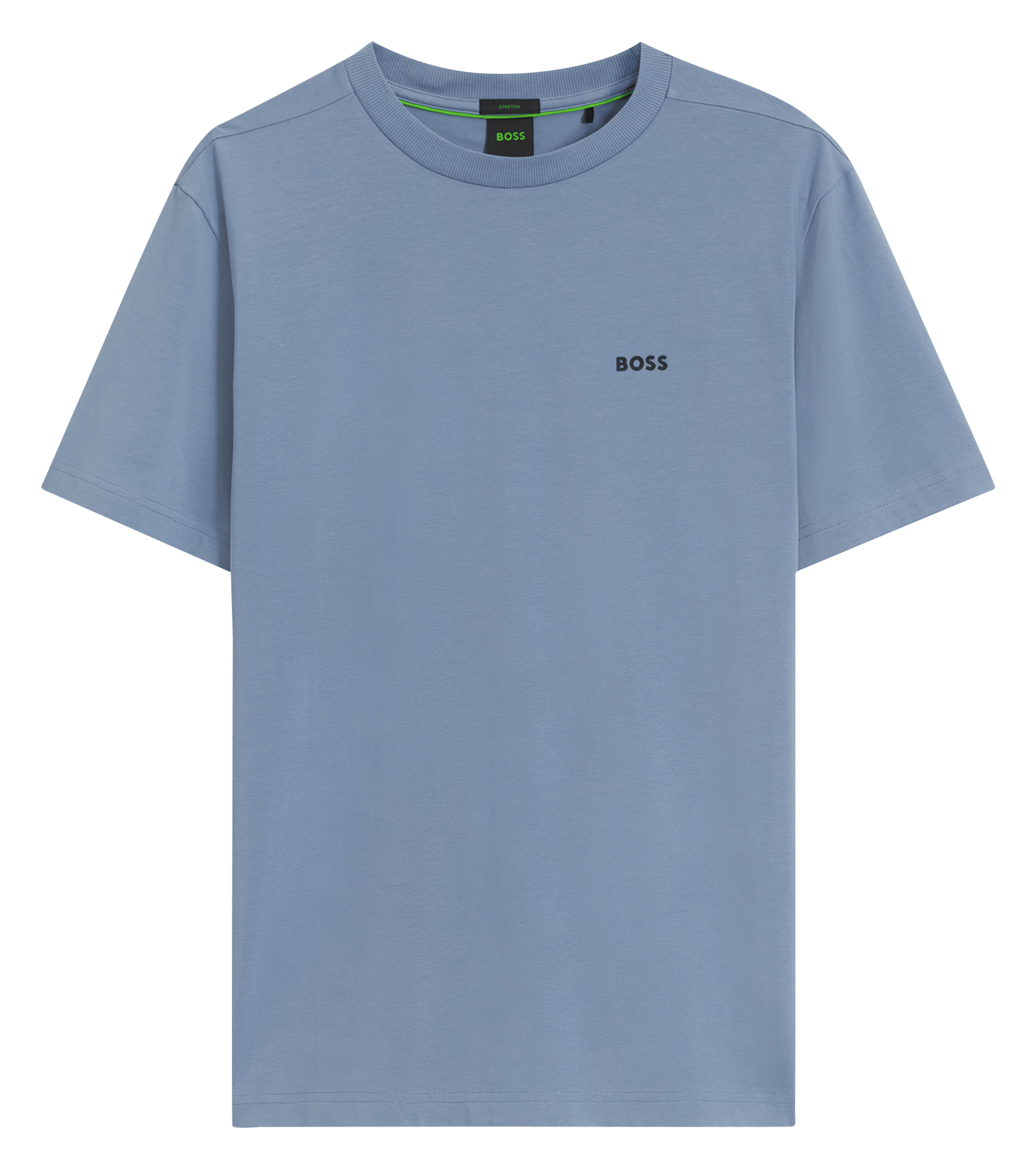 Tee-shirt col rond en coton mélangé BOSS Bleu