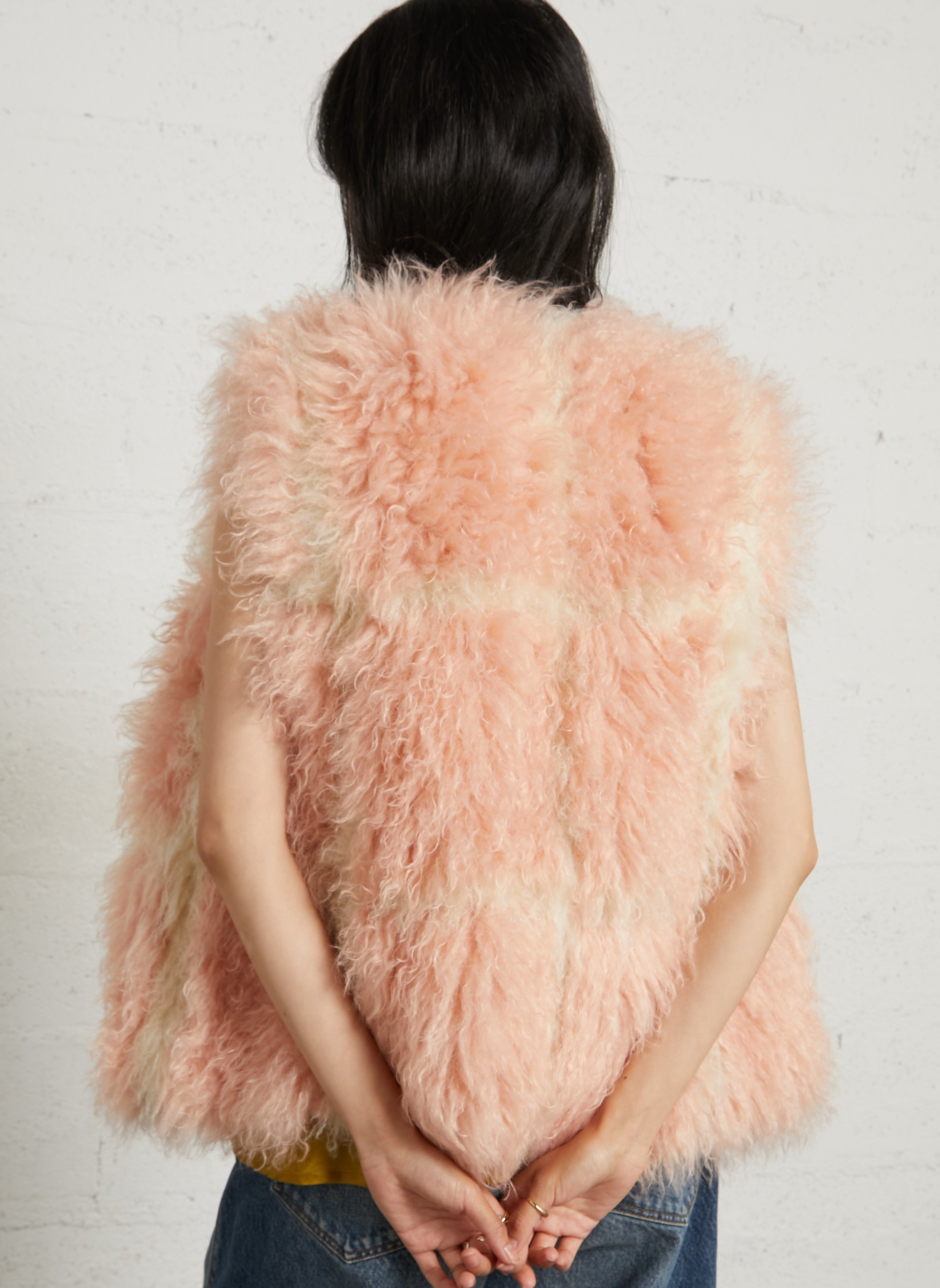 Mouwloos vest van imitatiebont MES DEMOISELLES Roze