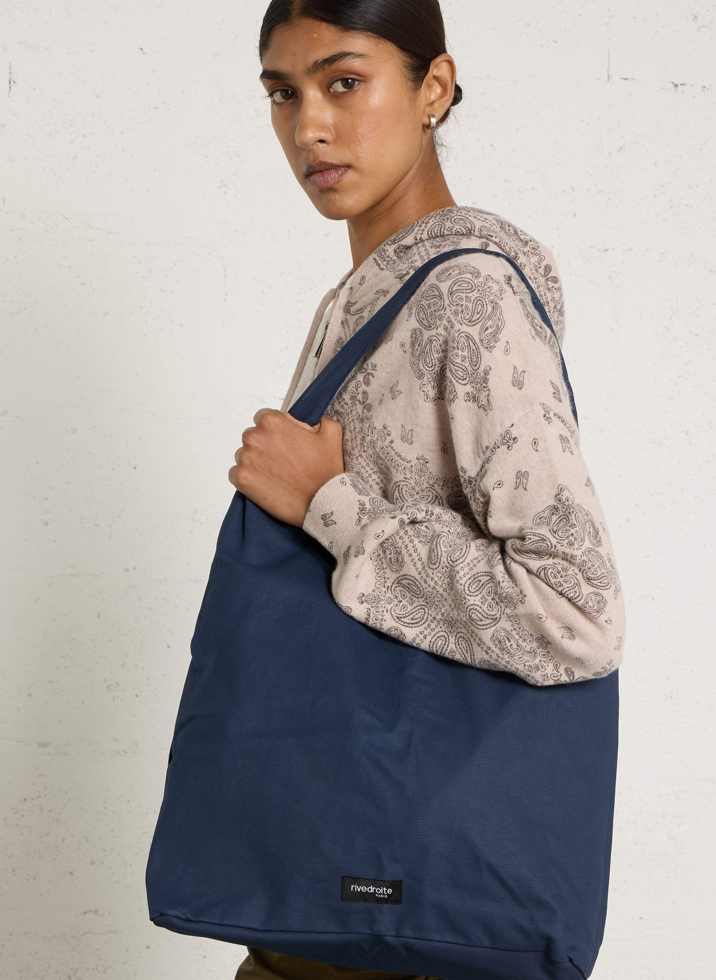 Shopper van biologisch katoen RIVEDROITE PARIS Blauw
