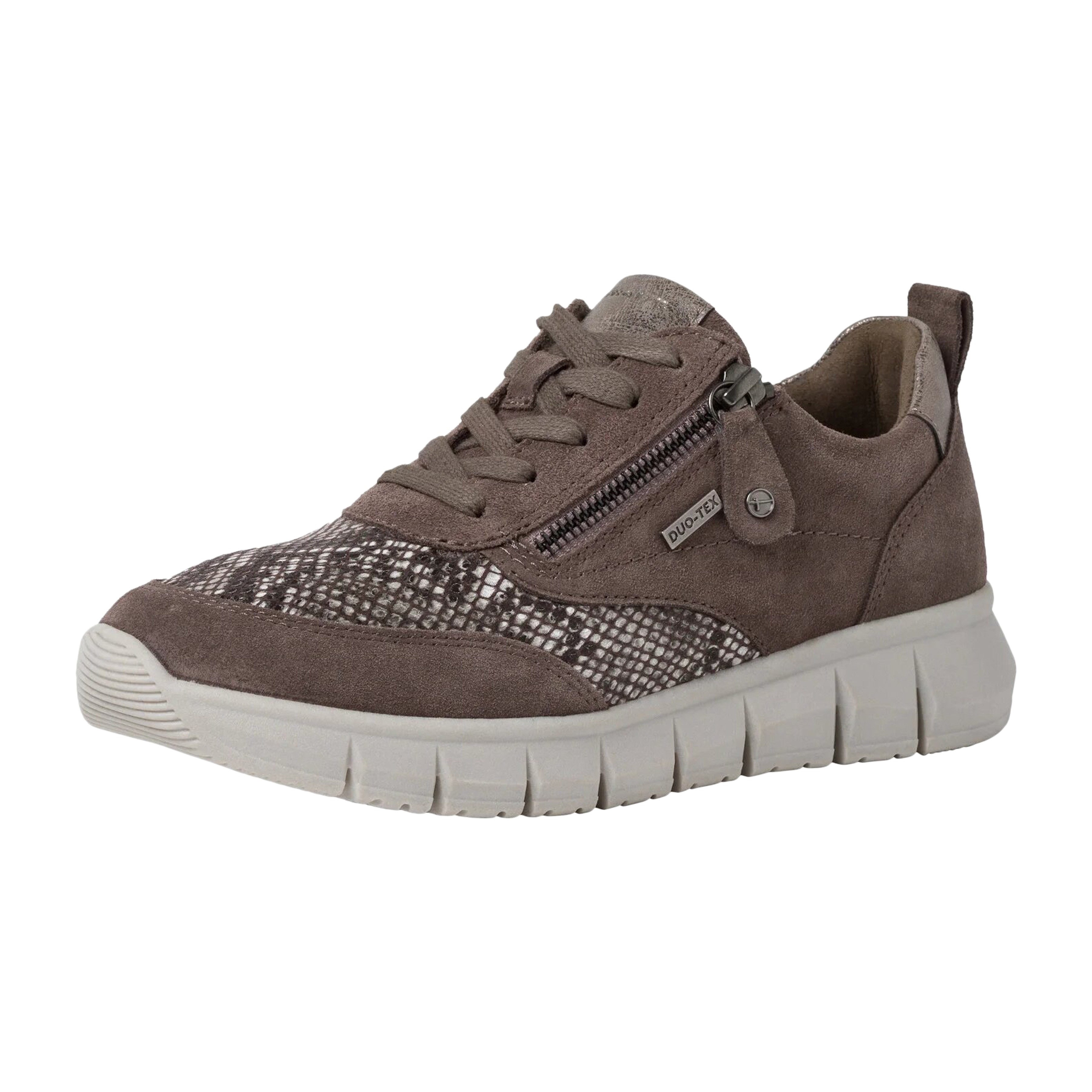 Comfort low-top leather sneakers TAMARIS Grey