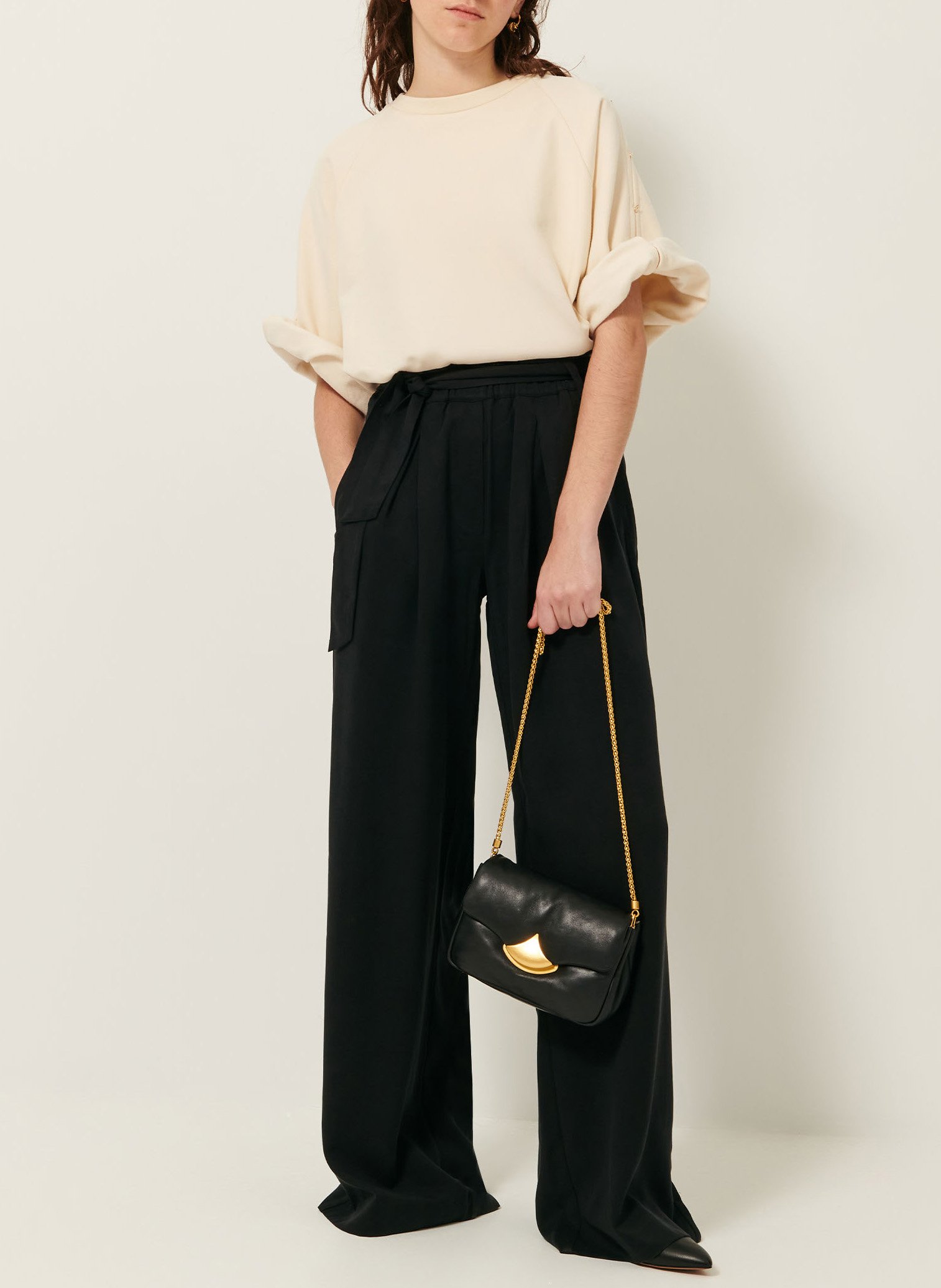 Wide trousers SESSUN Black