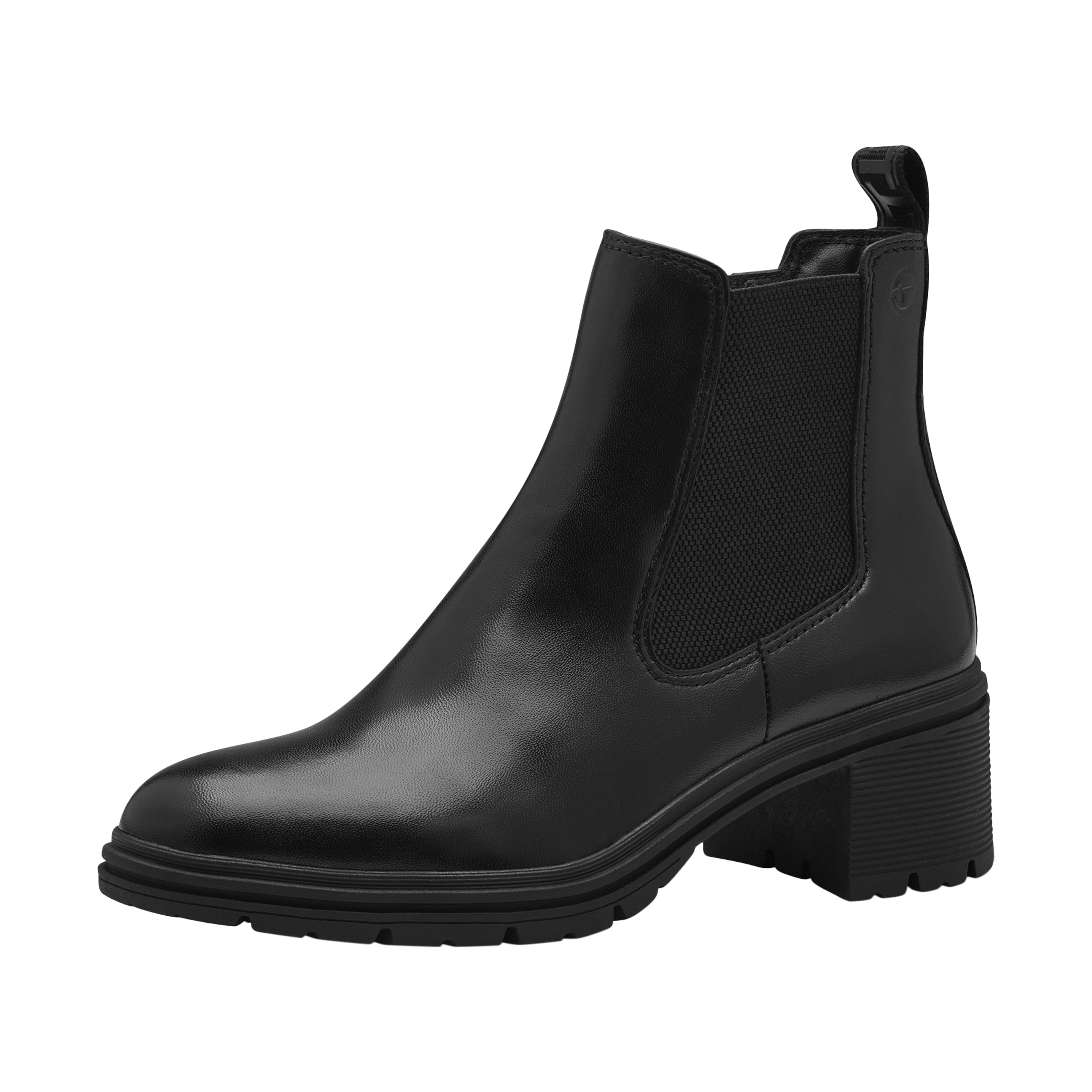 Elasticated leather ankle boot TAMARIS Black