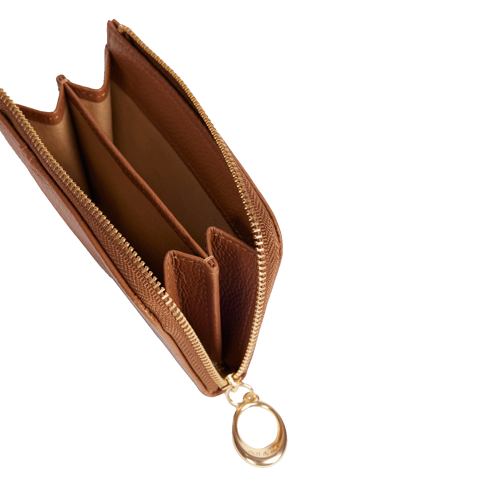 Porte-cartes en cuir grainé NAT & NIN Marron