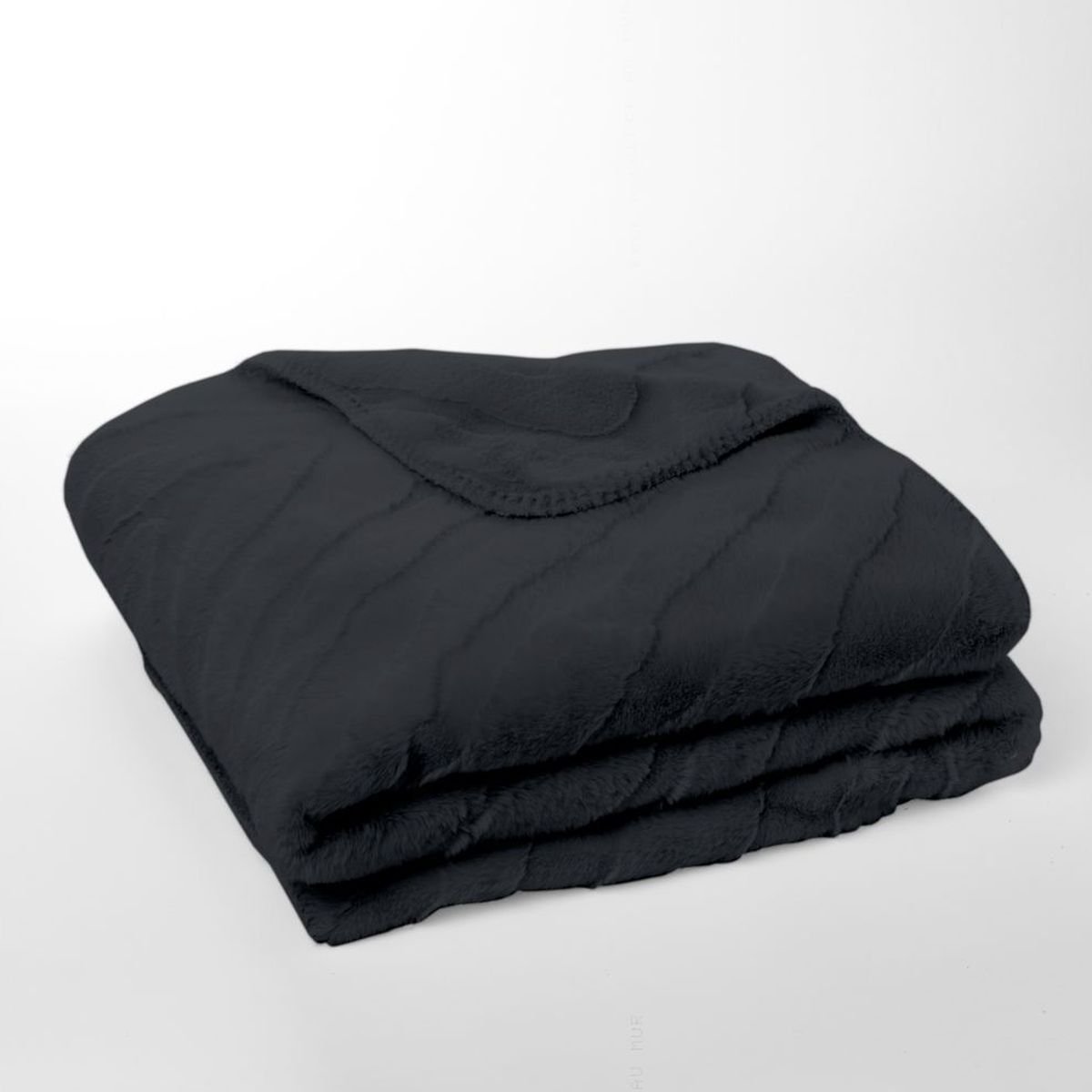 Jacquard plaid TODAY LINGE DE MAISON Black