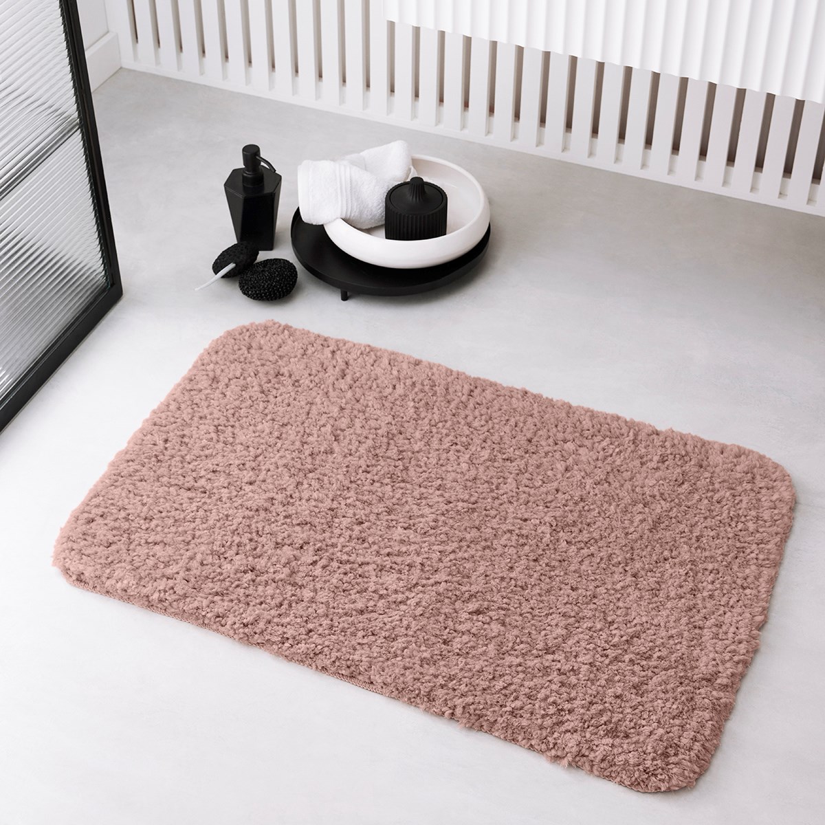 Tufted plain bath mat TODAY LINGE DE MAISON Pink