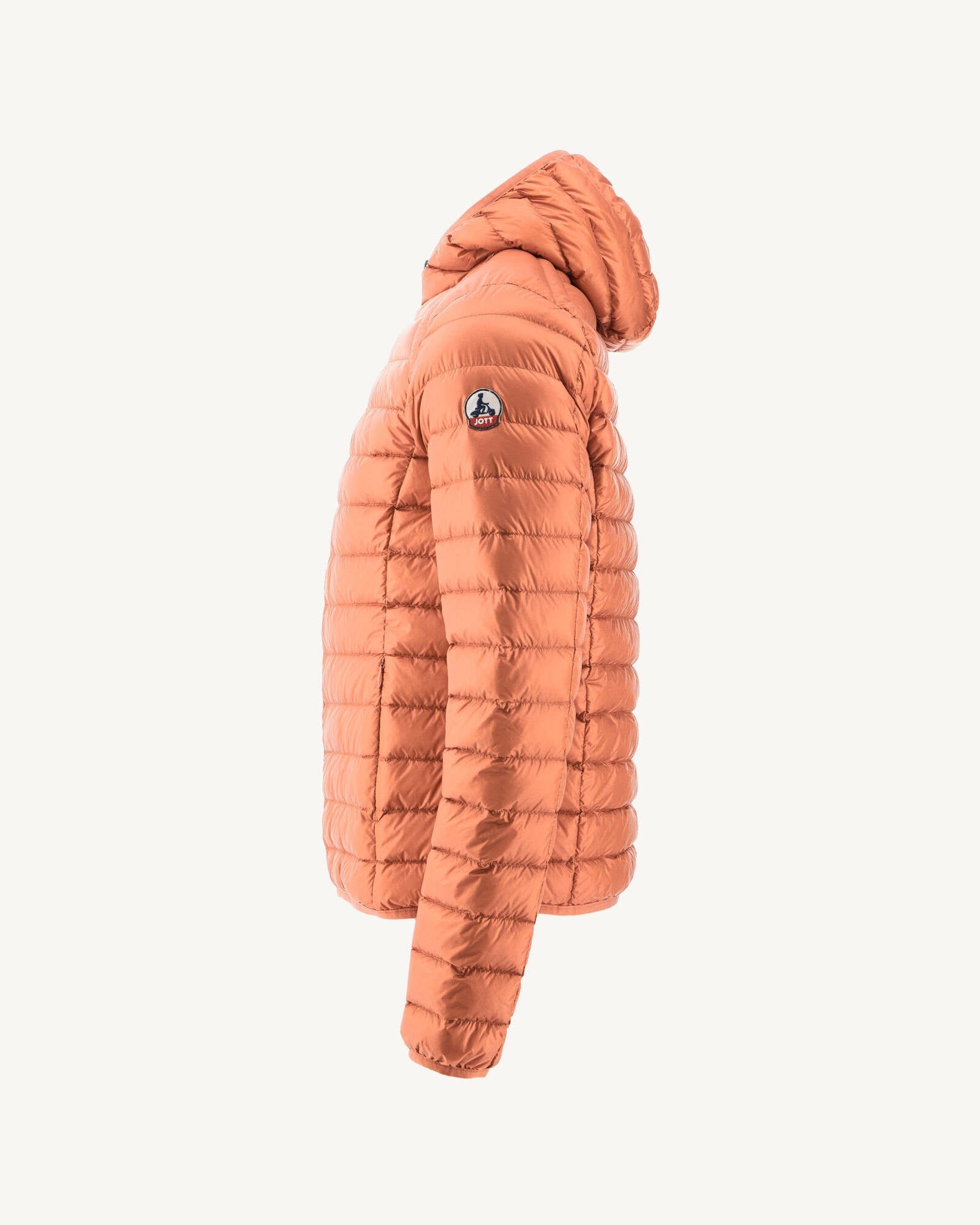 Lightweight hooded puffer jacket nico JOTT Brown