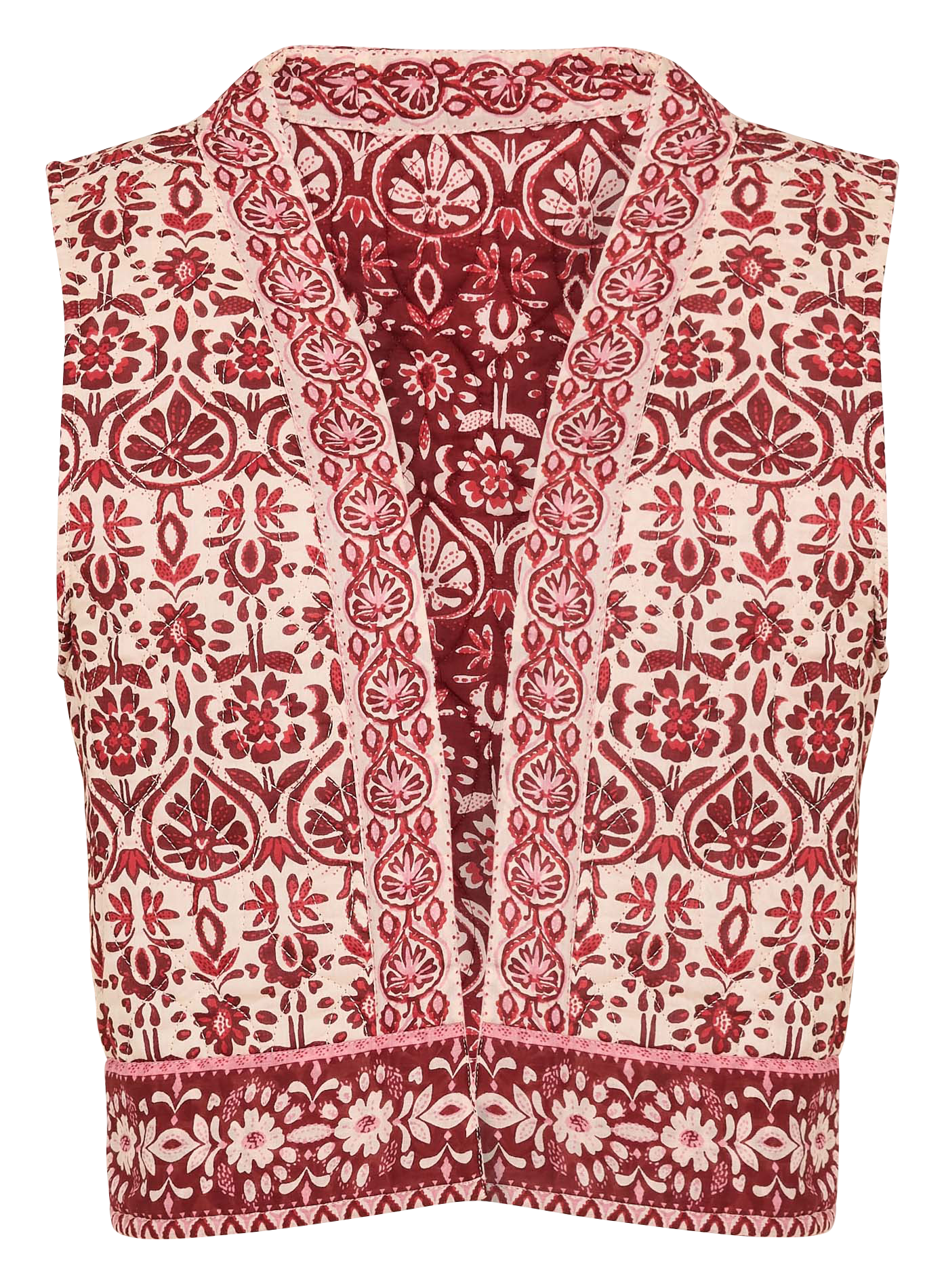 Veste sans manches en coton Multicolore