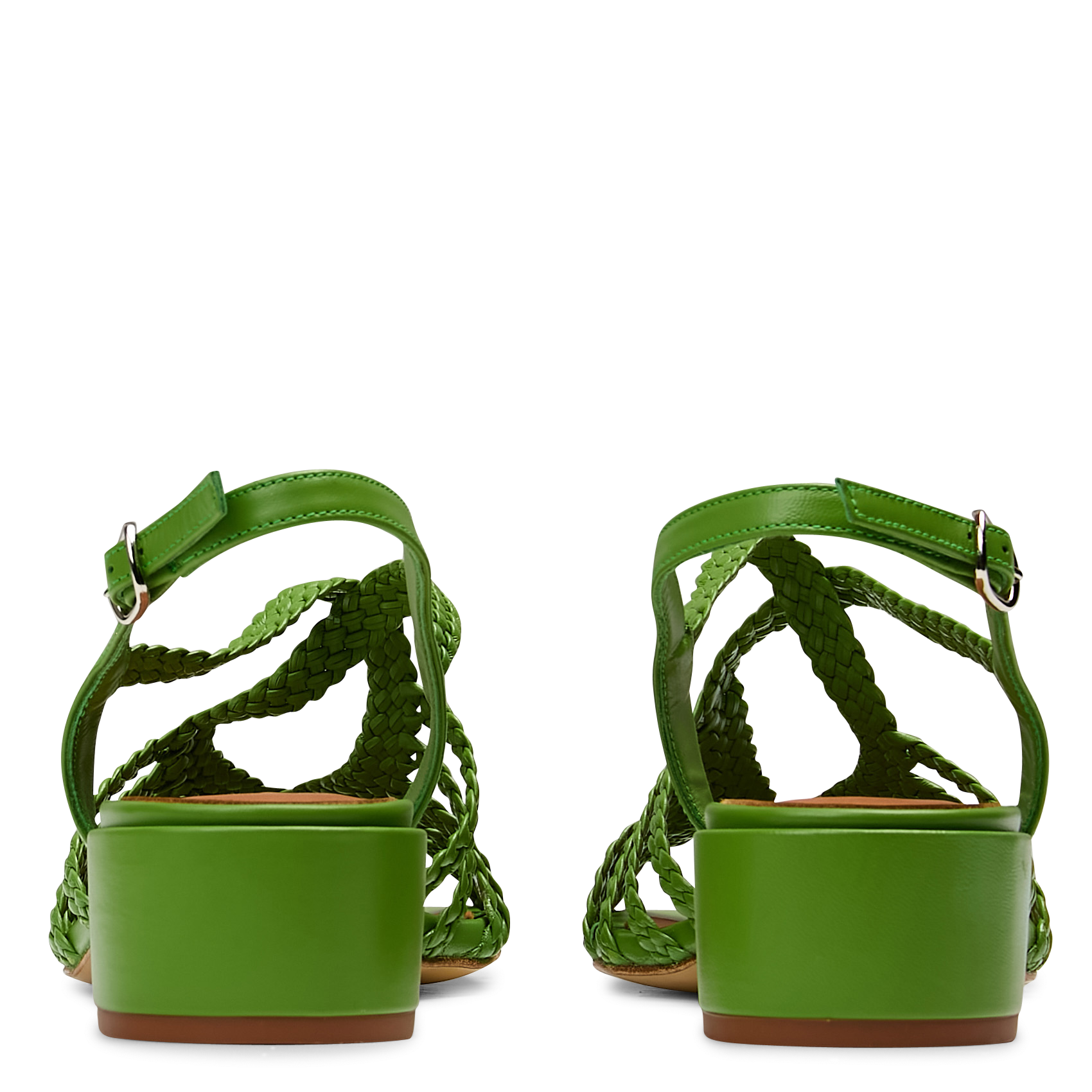 Sandales hautes en cuir NAGUISA Vert