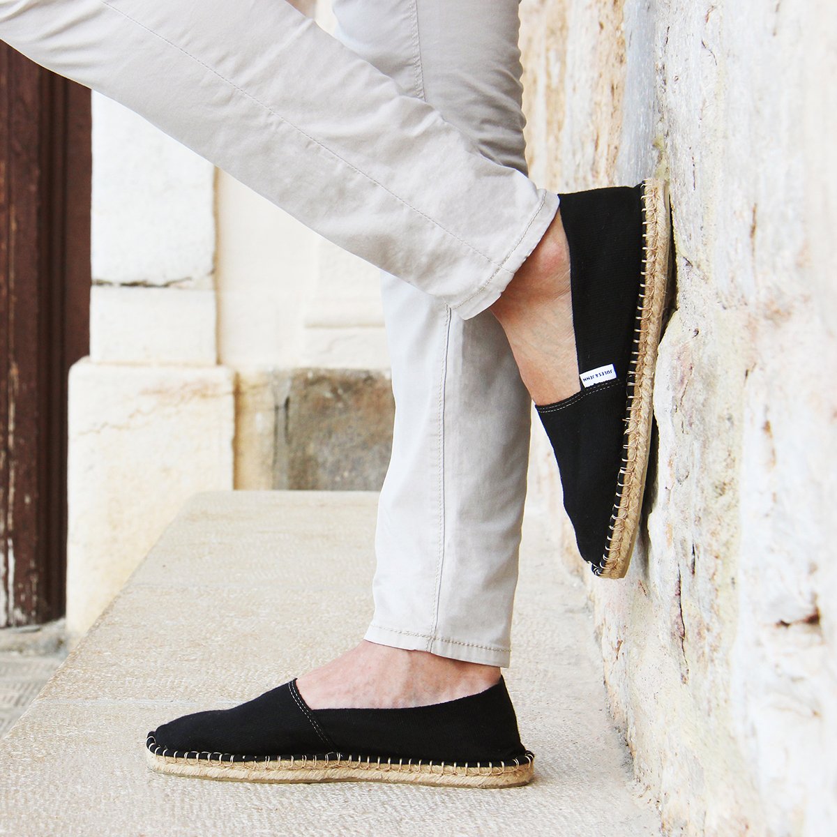 Cotton canvas espadrilles JULES & JENN Black