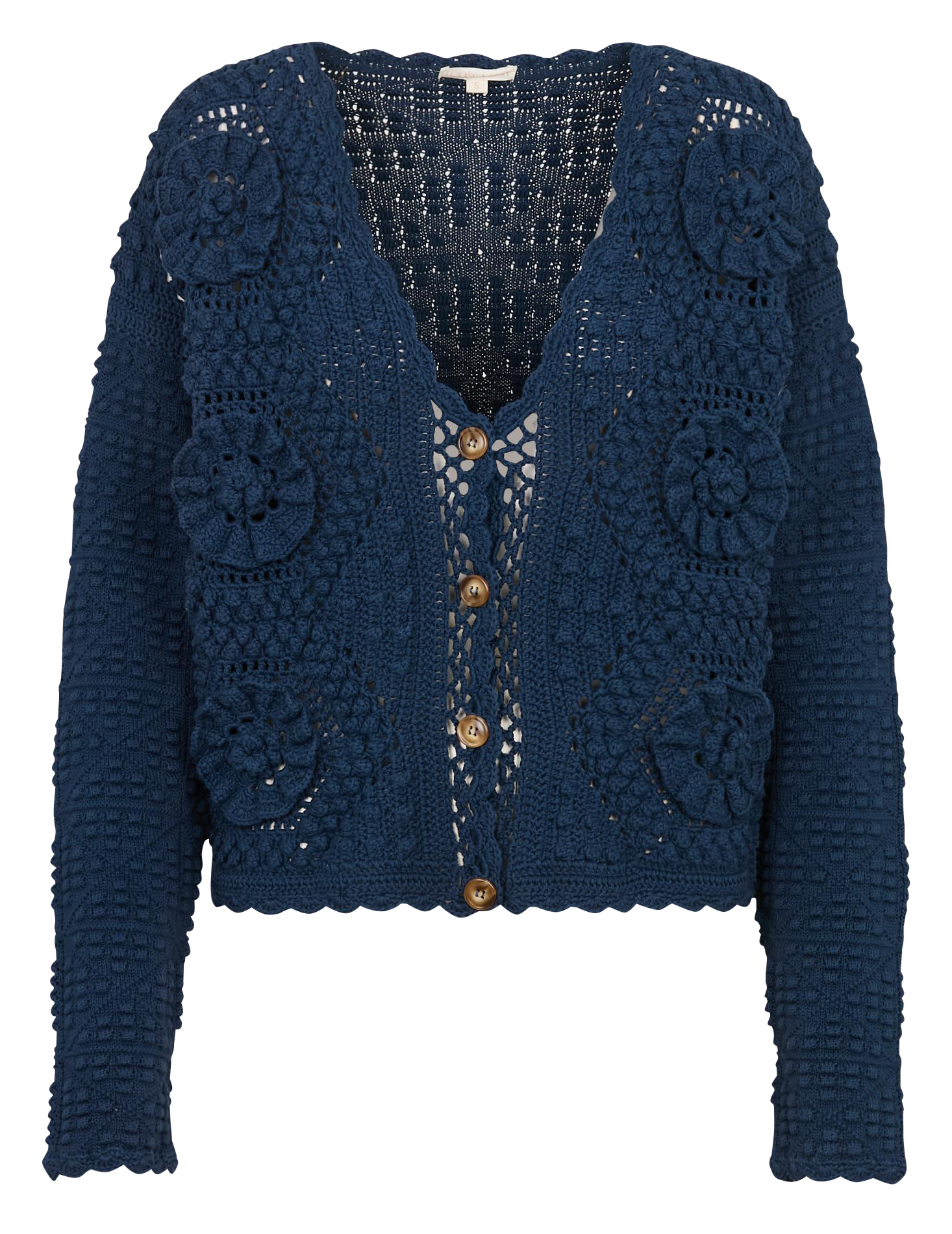 Massachusetts V-neck cotton cardigan LOUISE MISHA Blue
