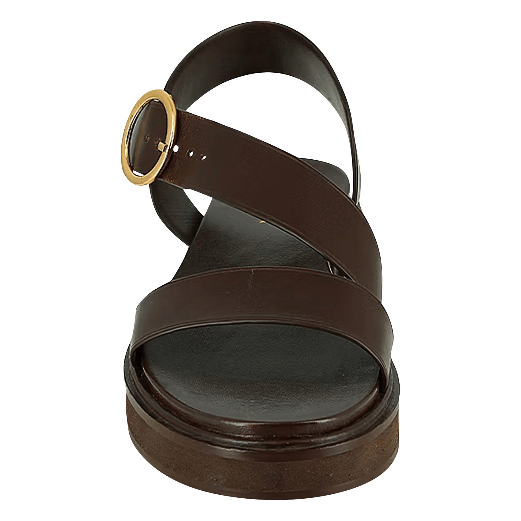 Fabia leather wedge sandals JONAK Brown