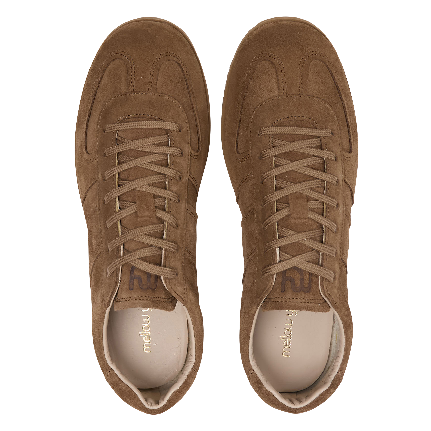 Baskets basses en cuir velours MELLOW YELLOW Marron