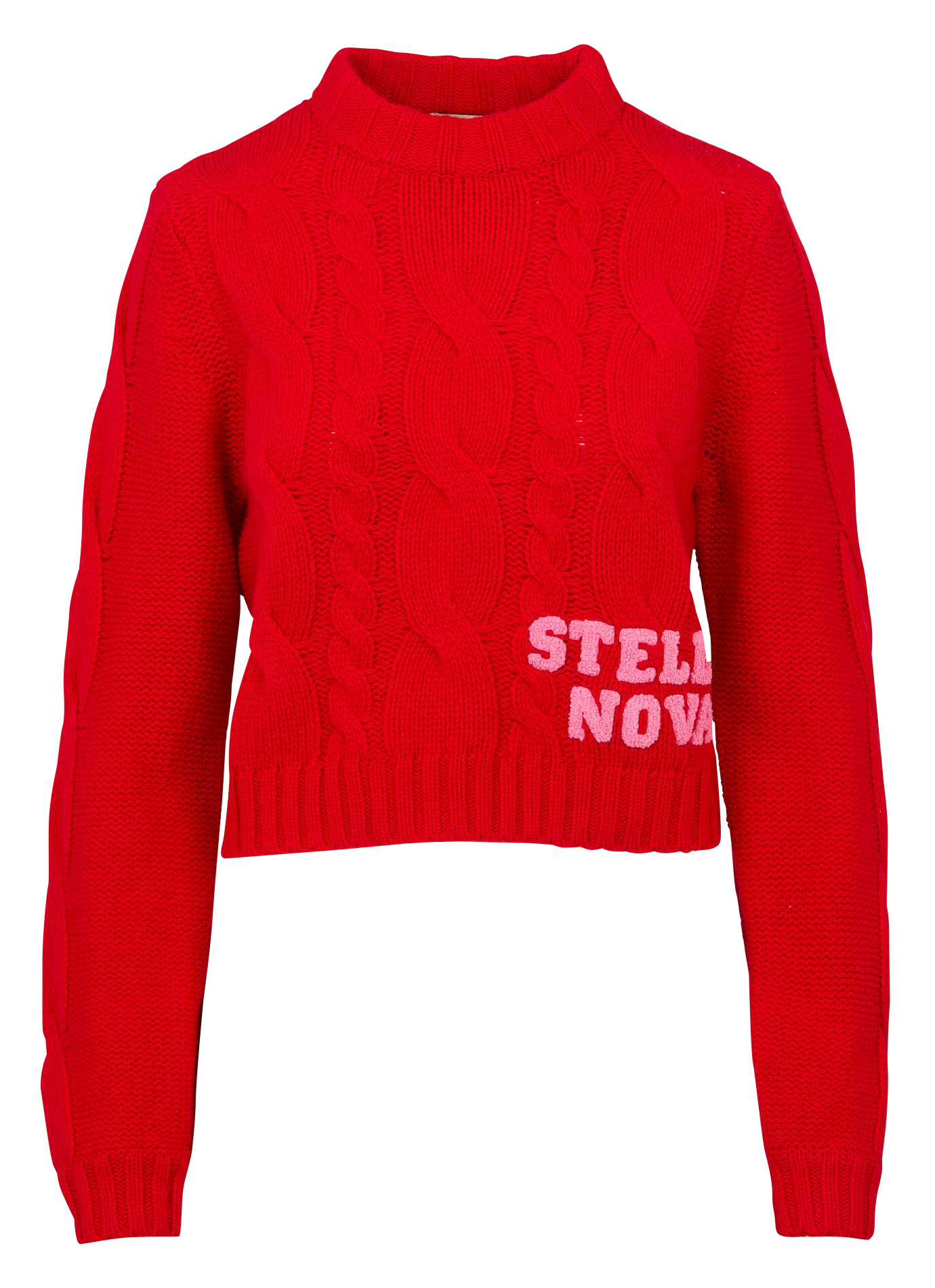 Pull col rond en laine mélangée STELLA NOVA Rouge