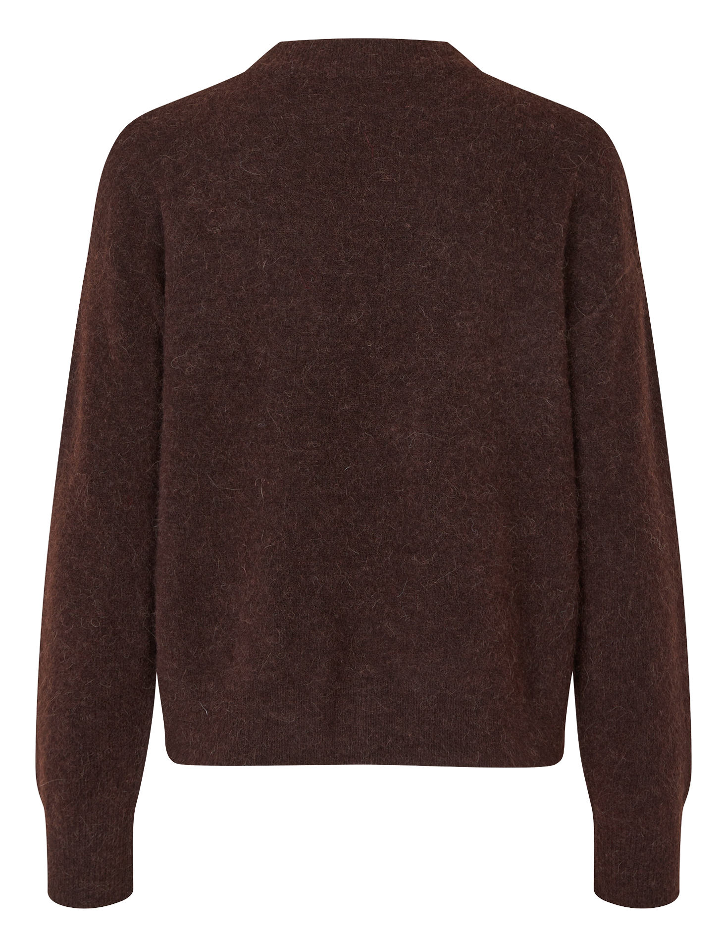 Pull col rond en laine mélangée SAMSOE SAMSOE Marron