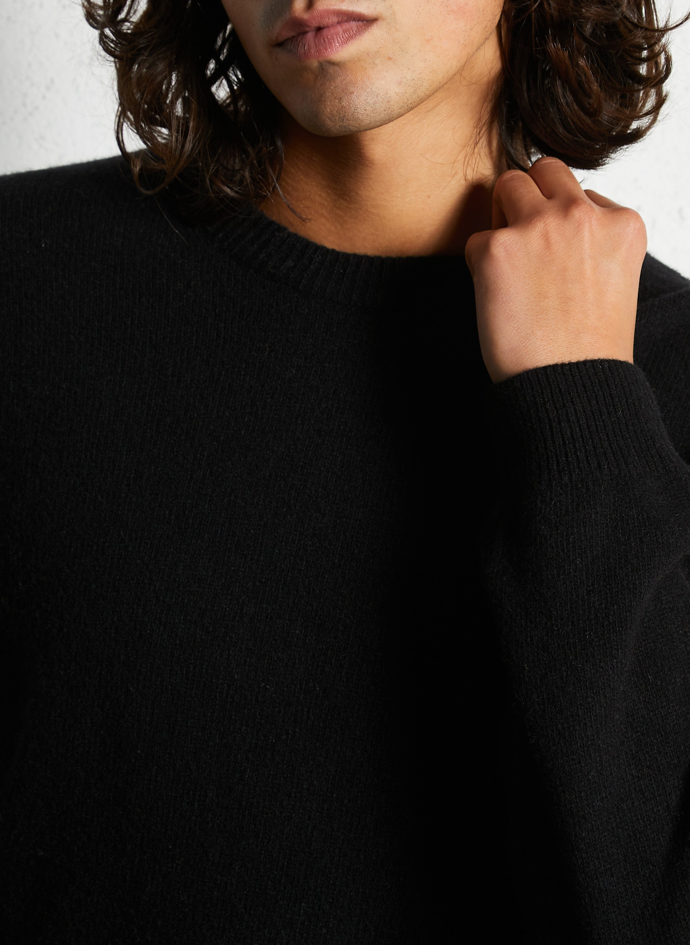 Alpaca wool sweater CASUAL FRIDAY Black