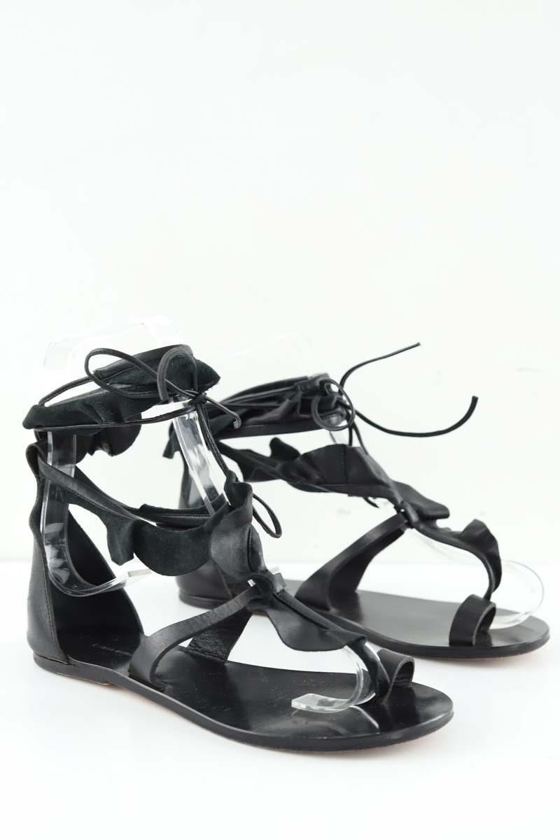 Faux leather sandals ISABEL MARANT - Seconde Main Black