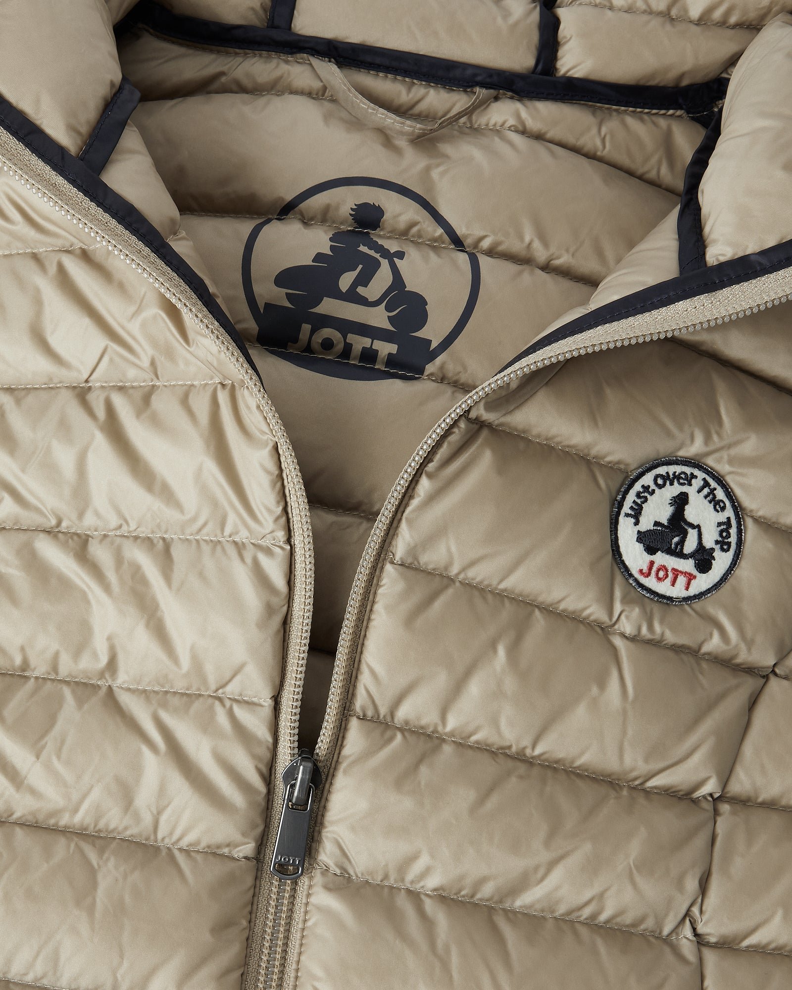 Lightweight sleeveless puffer jacket Mali JOTT Beige