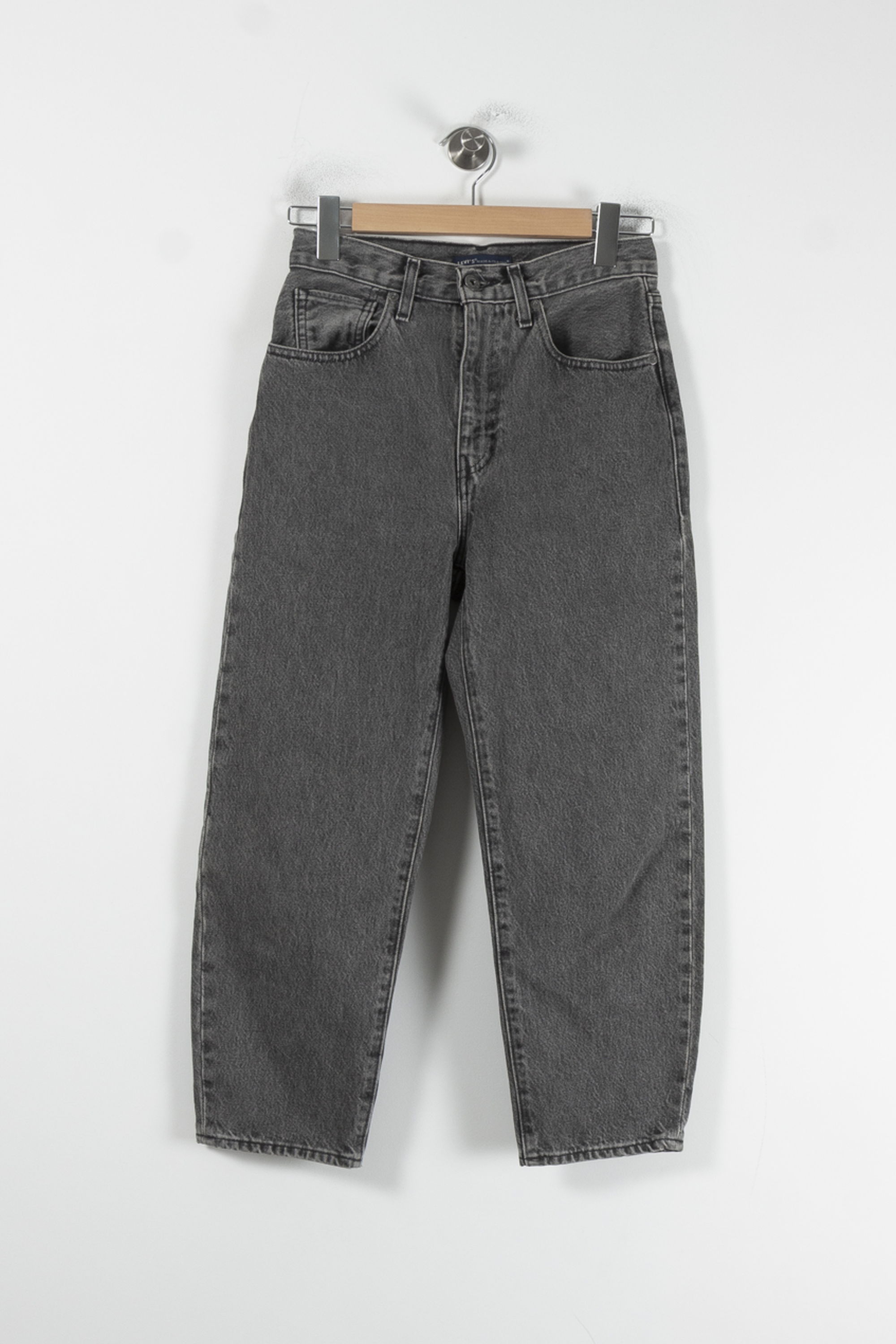 Cropped slim jeans with studs LEVI'S - Seconde main Grey