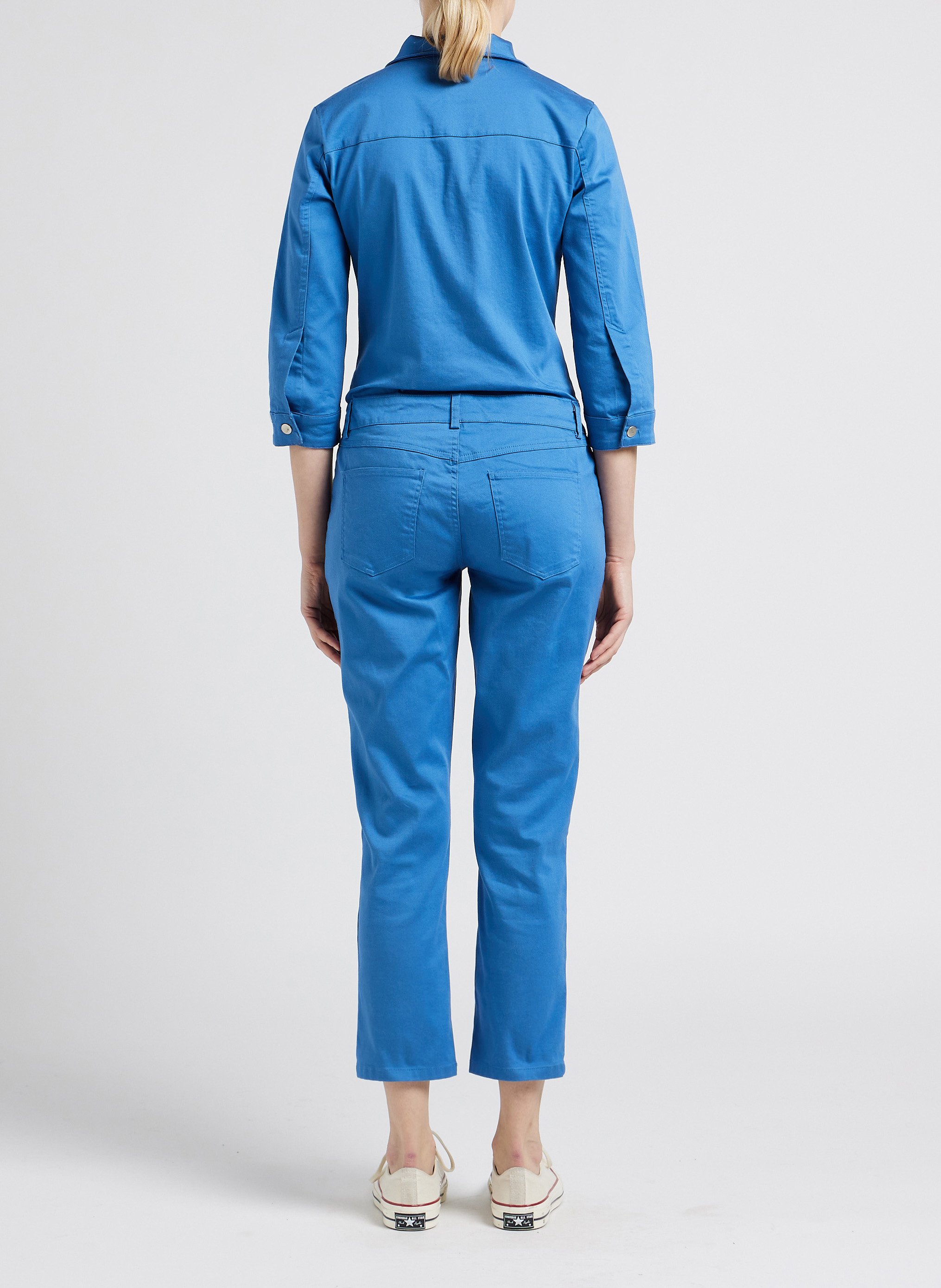 Combinaison col classique en coton mélangé  VILA Bleu