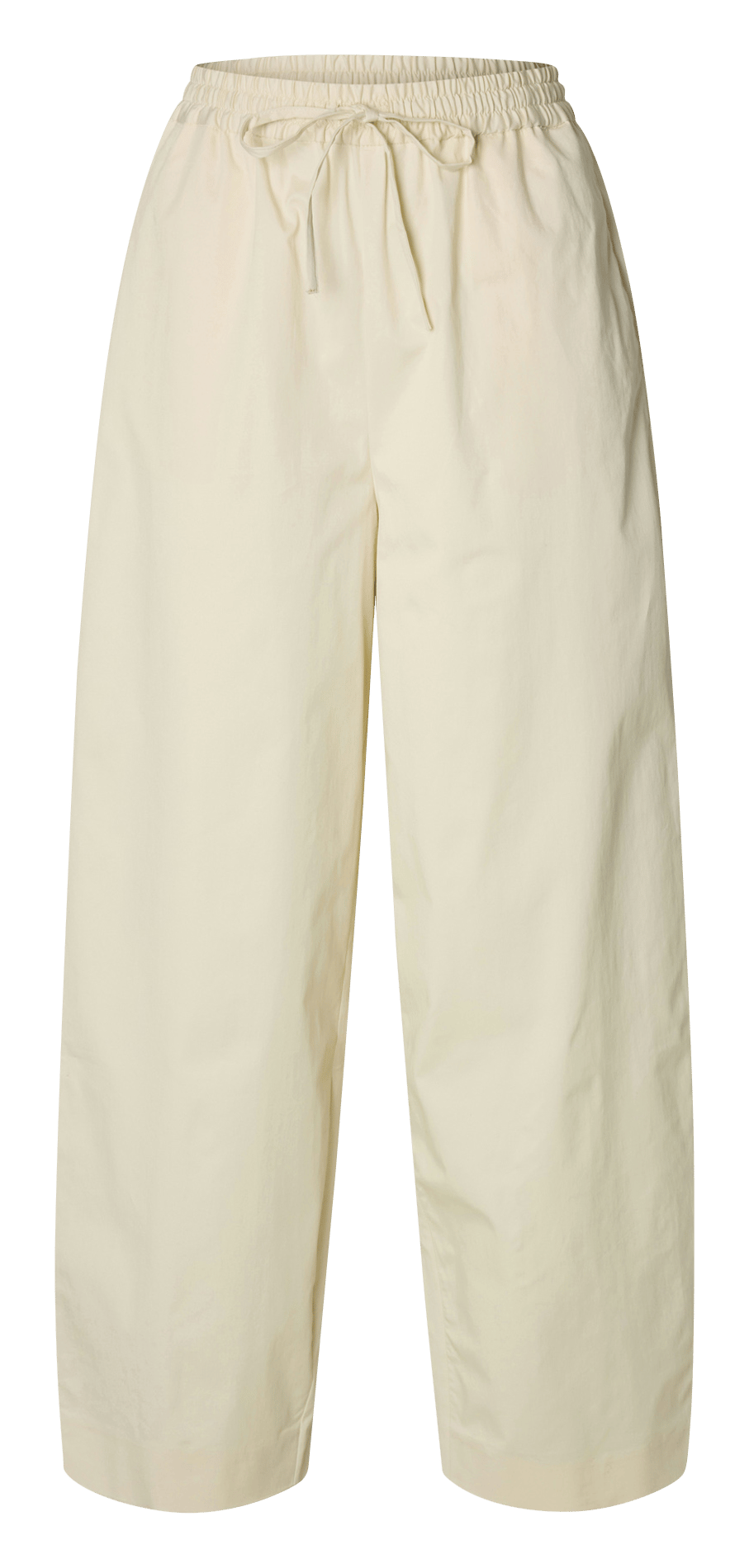 Pantalon large en coton bio mélangé SELECTED Beige