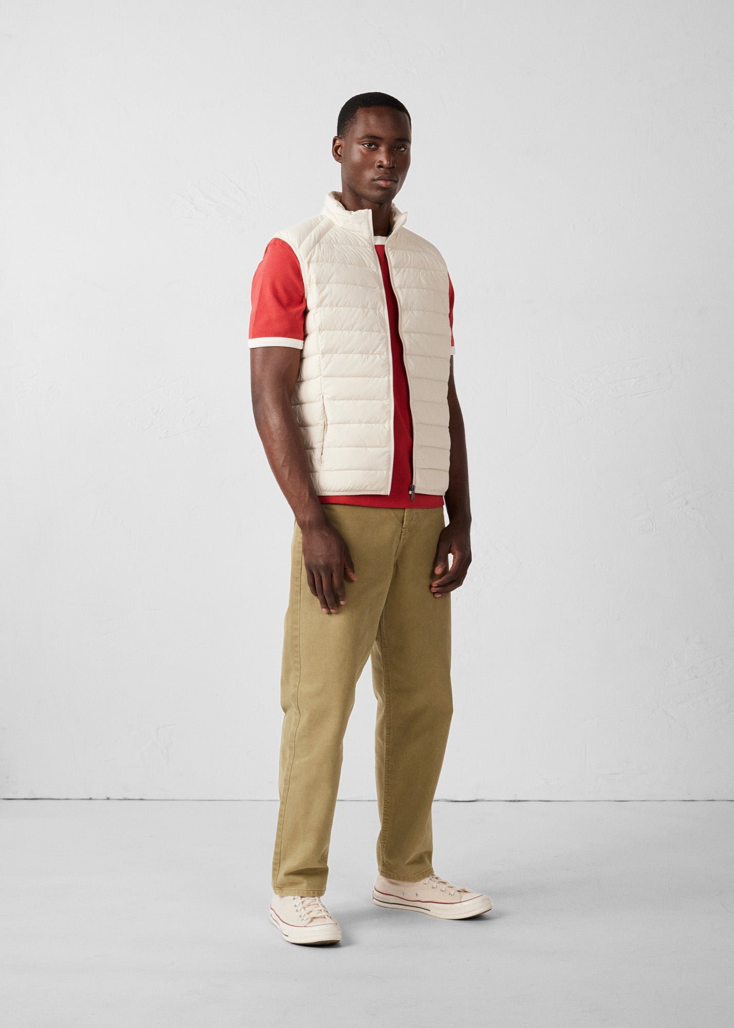 Stretch sleeveless puffer jacket Arafo JOTT White