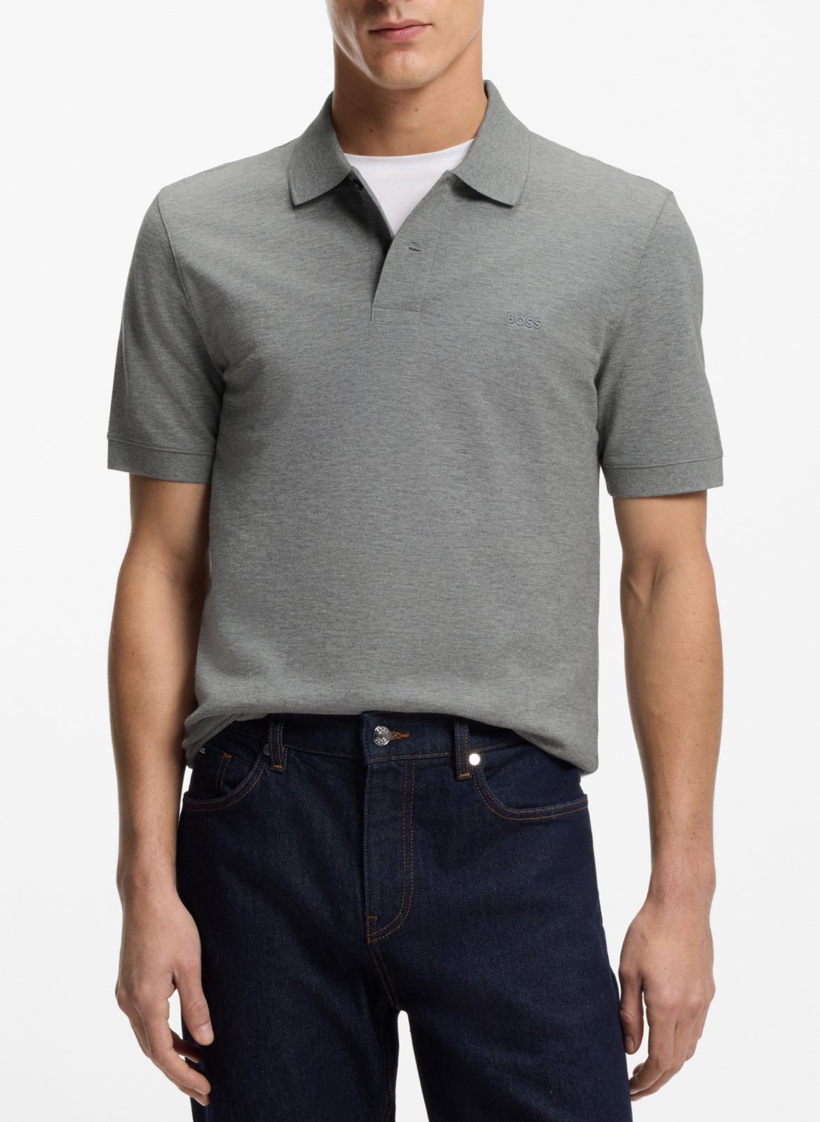 Short-sleeve solid color polo BOSS