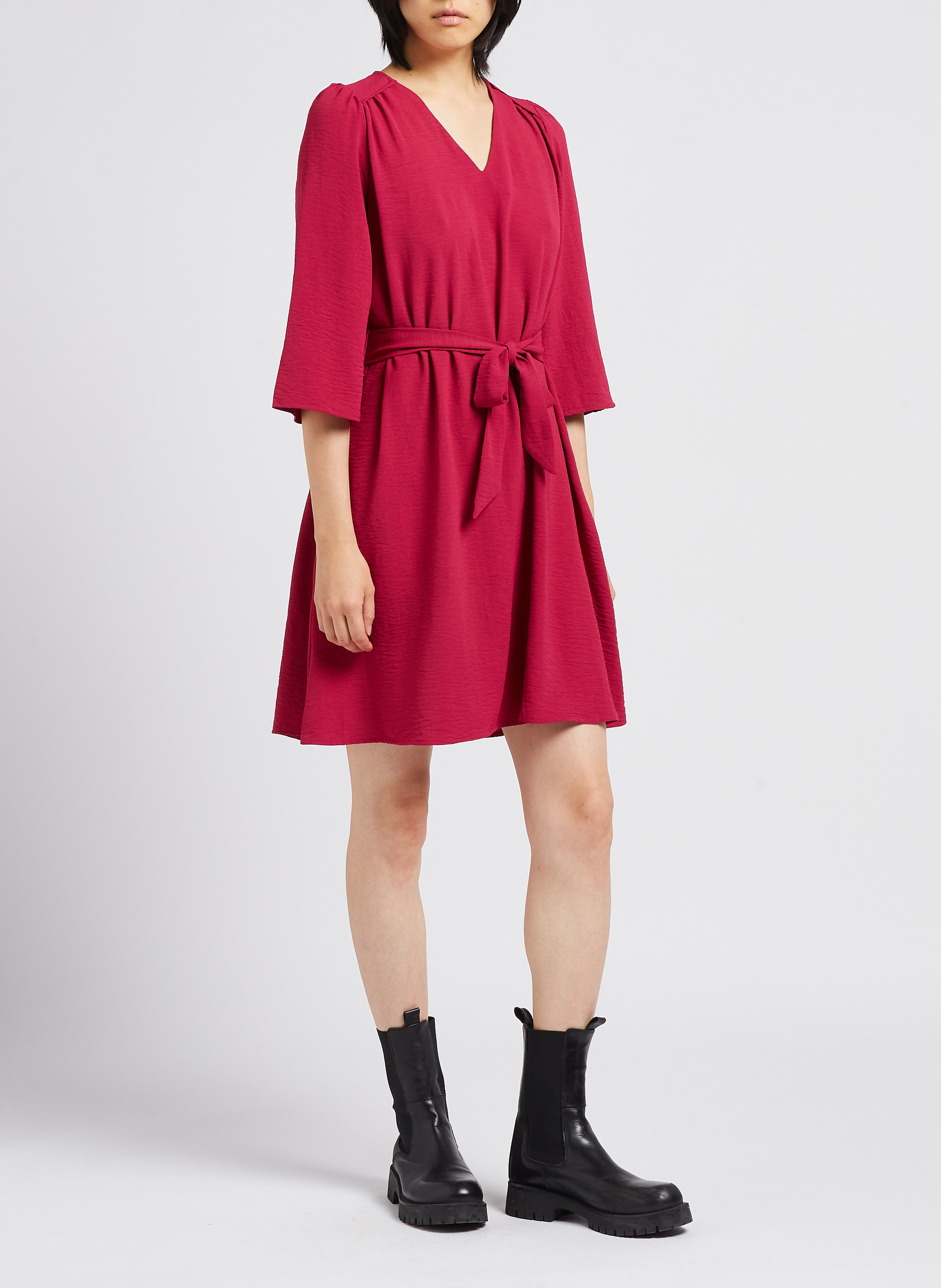 Short V-neck dress GRACE ET MILA Pink