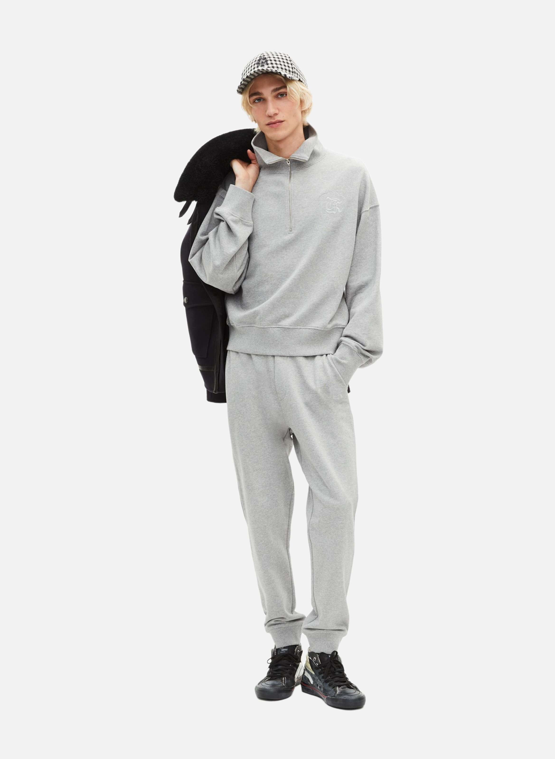 Zipped high-neck sweatshirt THE KOOPLES Grey