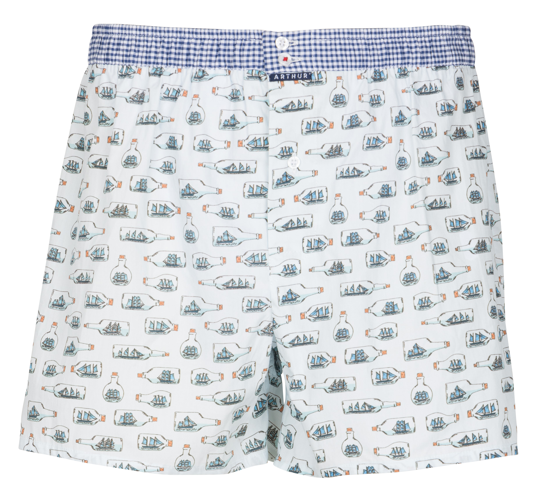 Calçon en coton imprimé ARTHUR Bleu